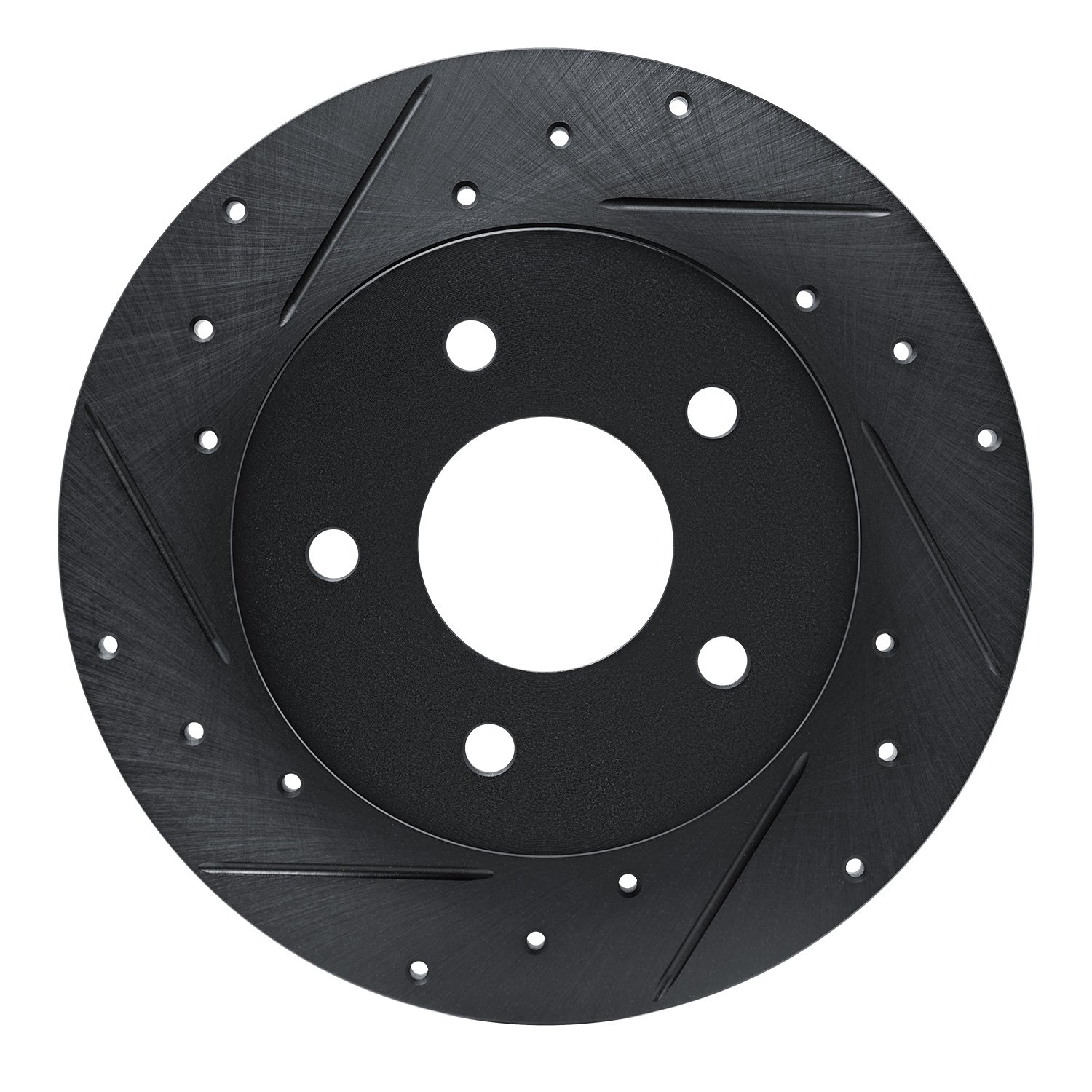 633-67113L Drilled/Slotted Brake Rotor [Black], Fits Select Infiniti/Nissan, Position: Rear Left