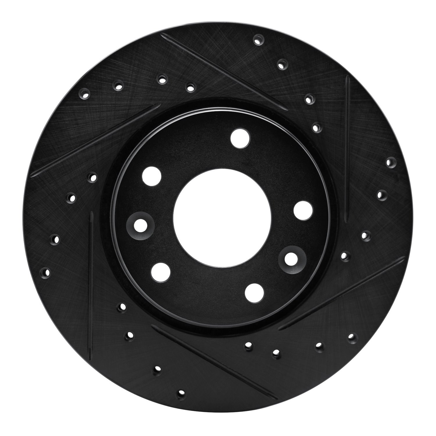 633-67114R Drilled/Slotted Brake Rotor [Black], Fits Select Infiniti/Nissan, Position: Front Right
