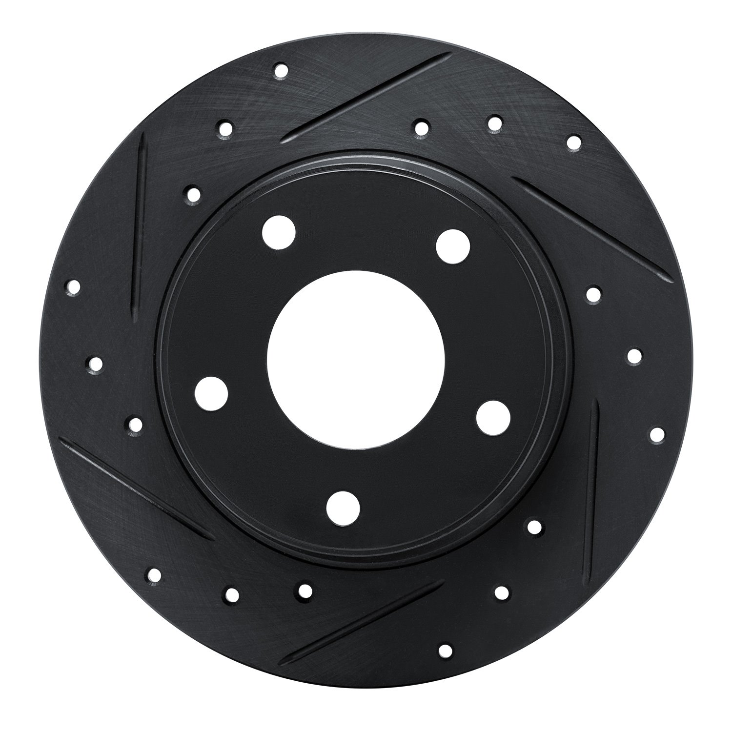 633-67115L Drilled/Slotted Brake Rotor [Black], Fits Select Infiniti/Nissan, Position: Rear Left