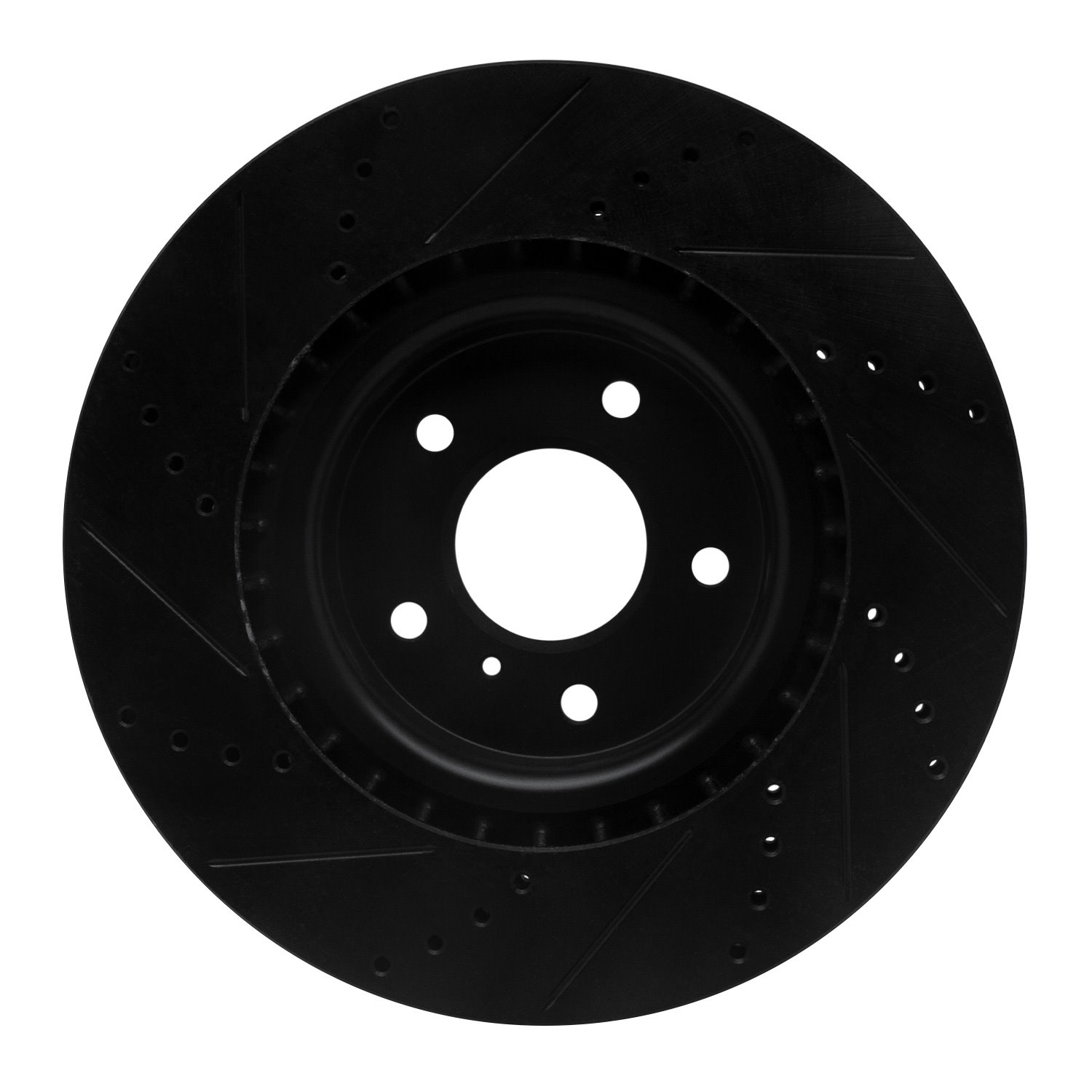 633-68008R Drilled/Slotted Brake Rotor [Black], 2003-2008 Infiniti/Nissan, Position: Front Right