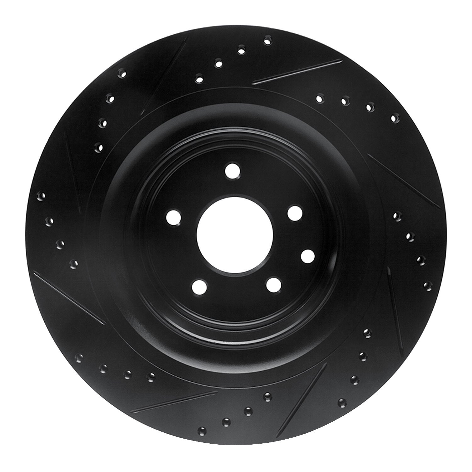 633-68013R Drilled/Slotted Brake Rotor [Black], Fits Select Infiniti/Nissan, Position: Rear Right