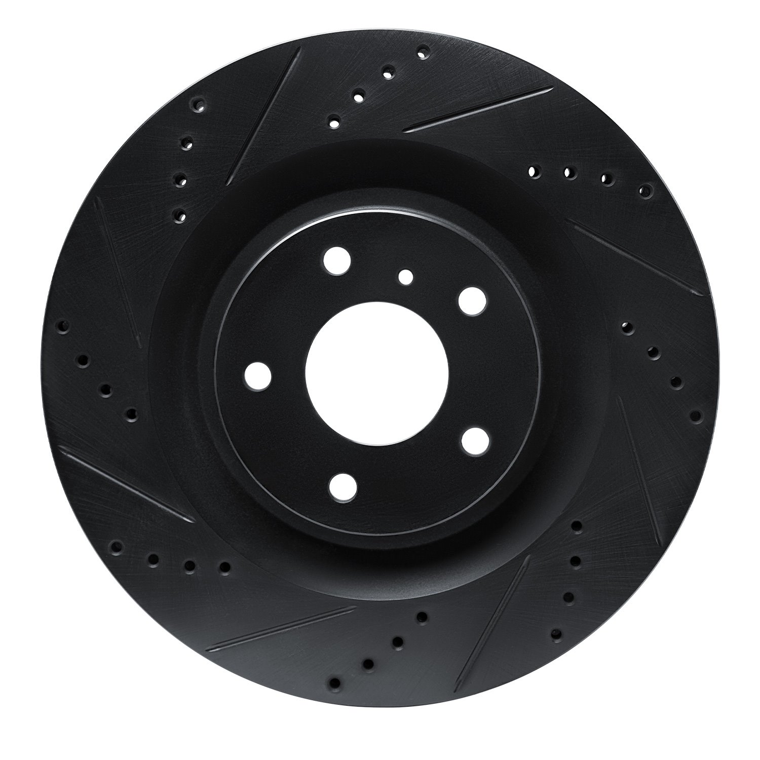 633-68018L Drilled/Slotted Brake Rotor [Black], Fits Select Infiniti/Nissan, Position: Front Left
