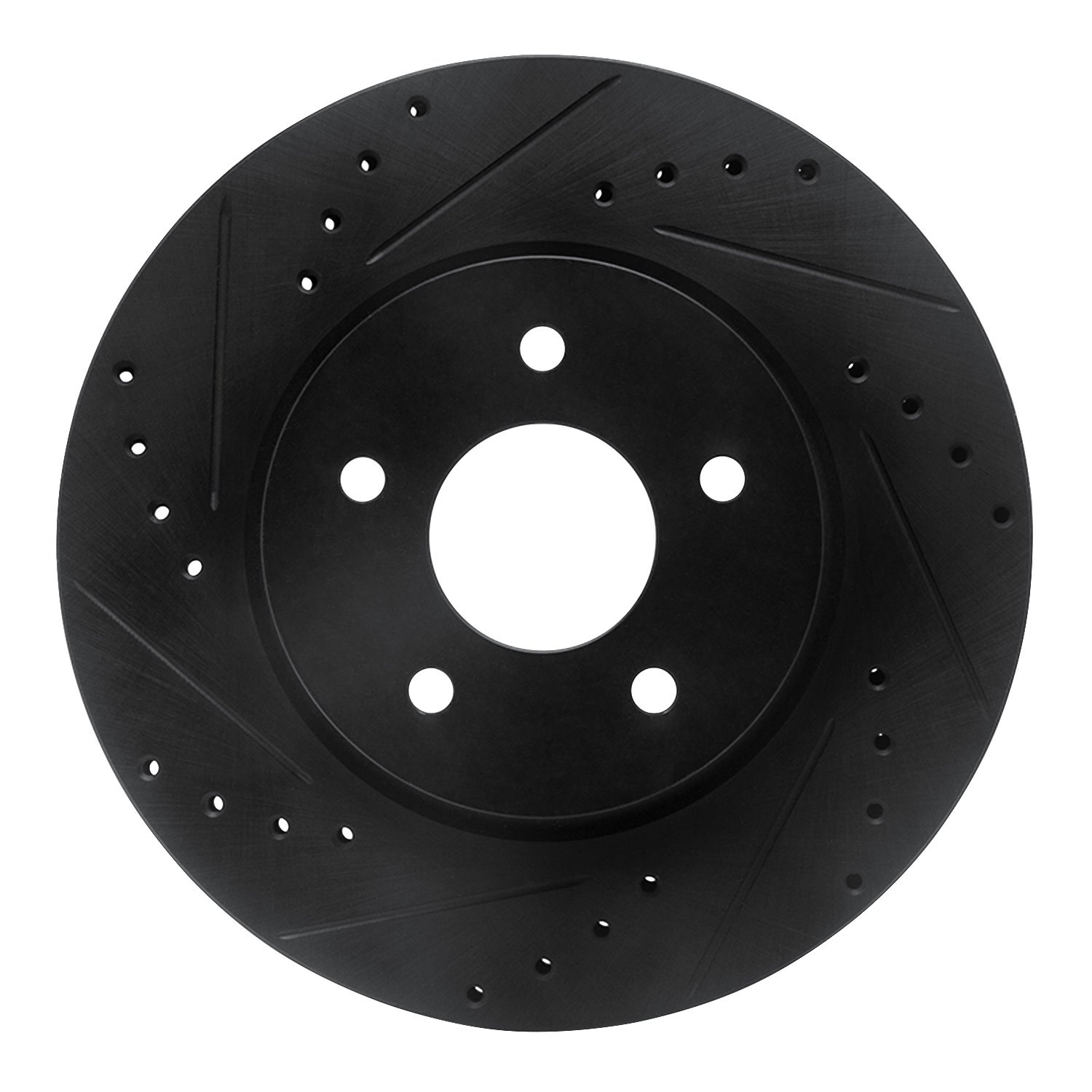 633-68019L Drilled/Slotted Brake Rotor [Black], Fits Select Infiniti/Nissan, Position: Rear Left