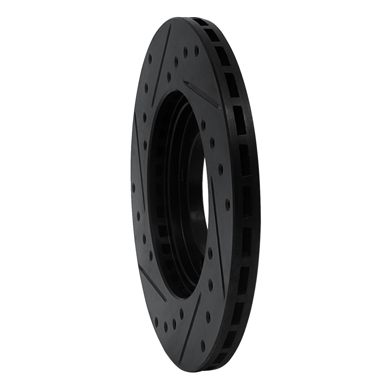633-72003R Drilled/Slotted Brake Rotor [Black], 1983-1991 Multiple Makes/Models, Position: Front Right