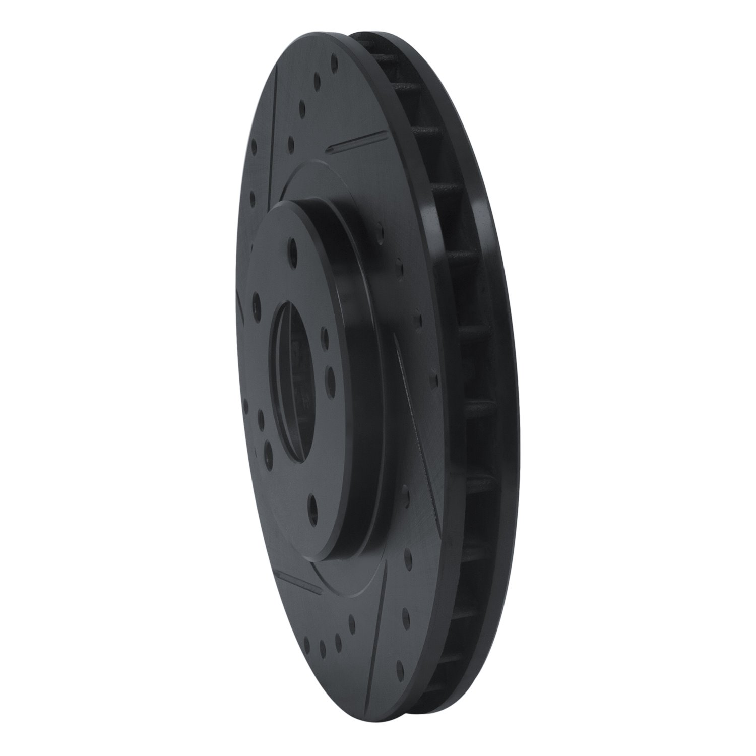 633-72014L Drilled/Slotted Brake Rotor [Black], 1991-1993 Multiple Makes/Models, Position: Front Left