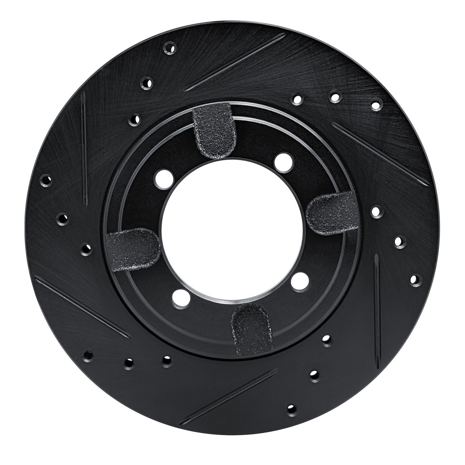 633-72020L Drilled/Slotted Brake Rotor [Black], 1991-1992 Mitsubishi, Position: Front Left