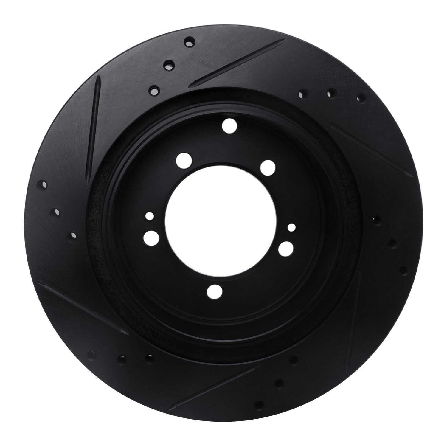 633-72032R Drilled/Slotted Brake Rotor [Black], 1993-1999 Multiple Makes/Models, Position: Rear Right