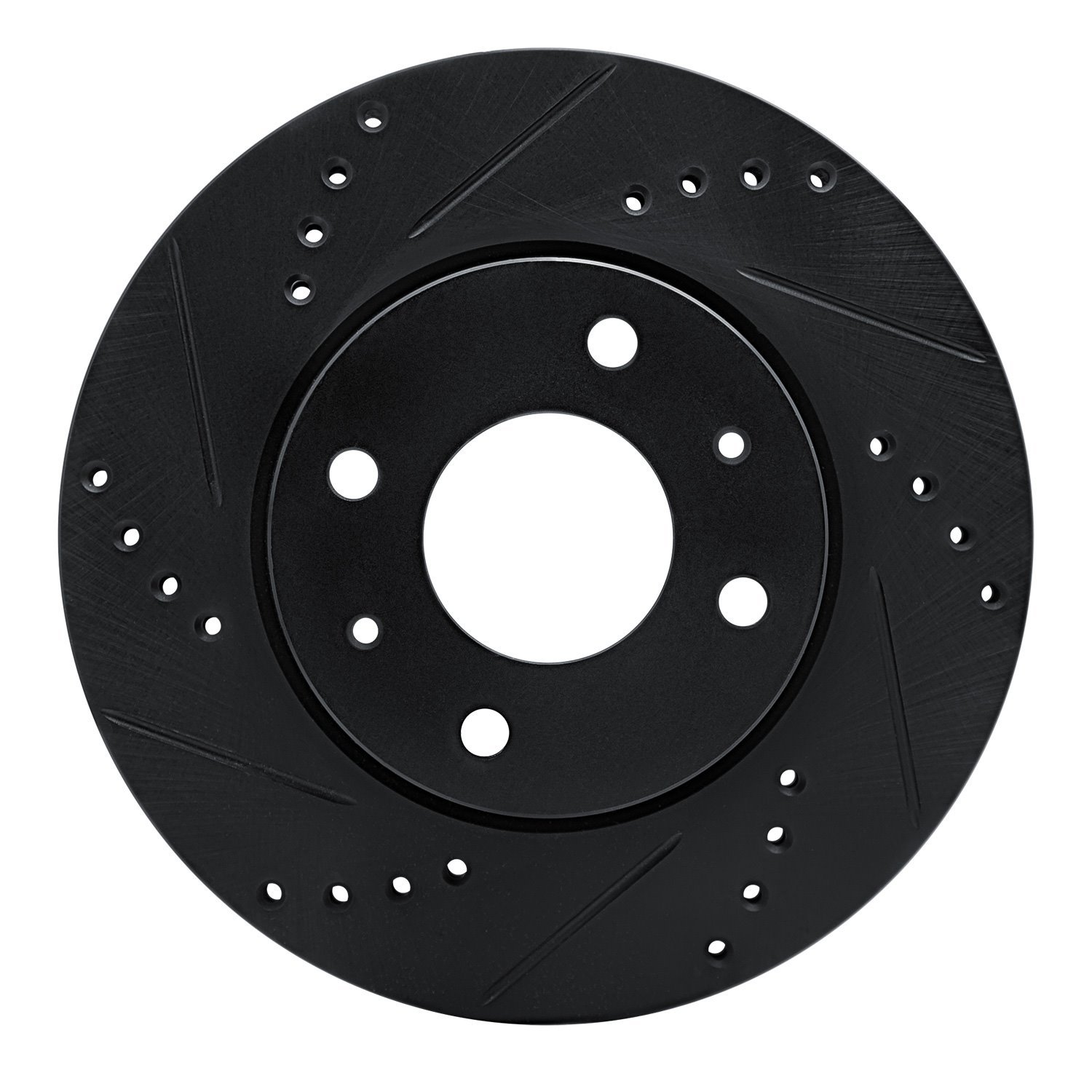 633-72039L Drilled/Slotted Brake Rotor [Black], 2004-2004 Mitsubishi, Position: Front Left