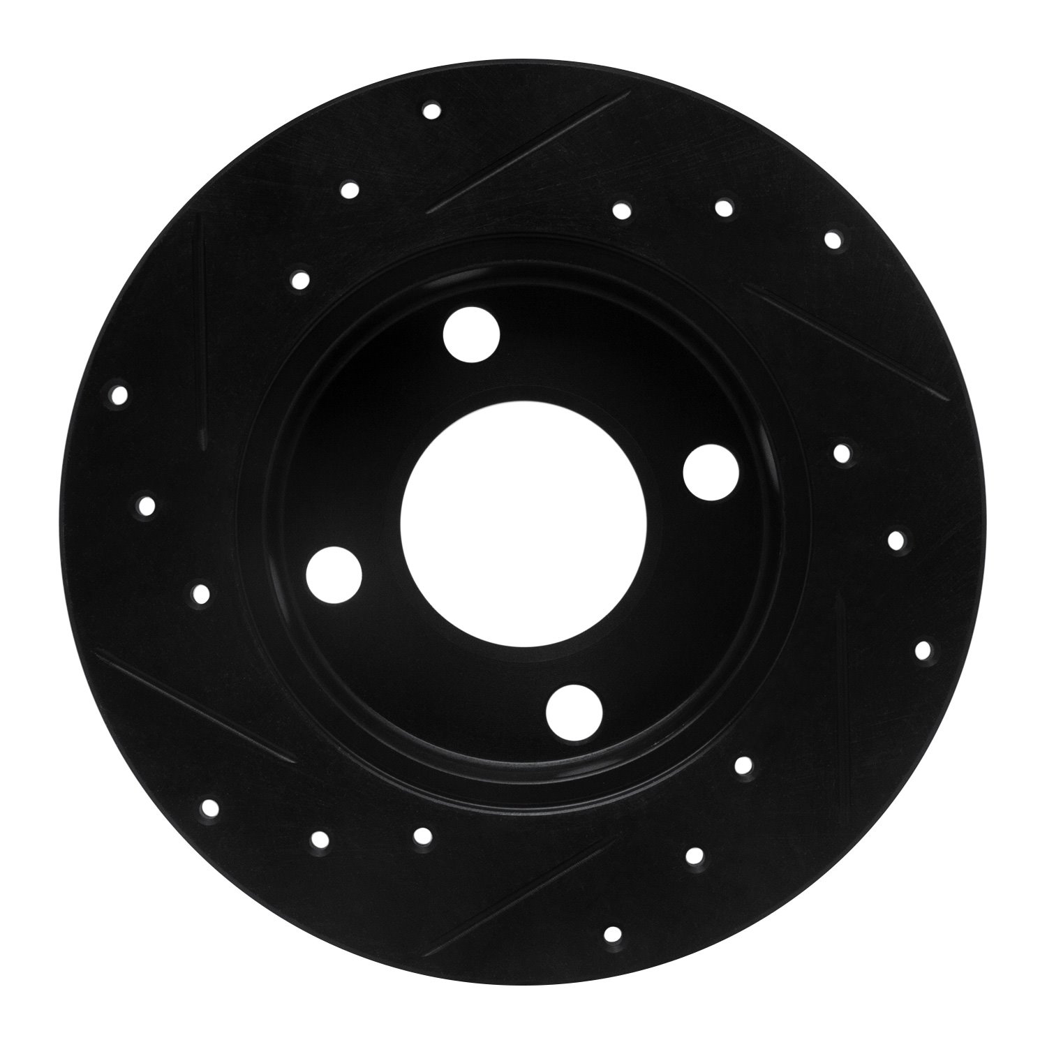 633-73006R Drilled/Slotted Brake Rotor [Black], 1984-1995 Audi/Volkswagen, Position: Rear Right