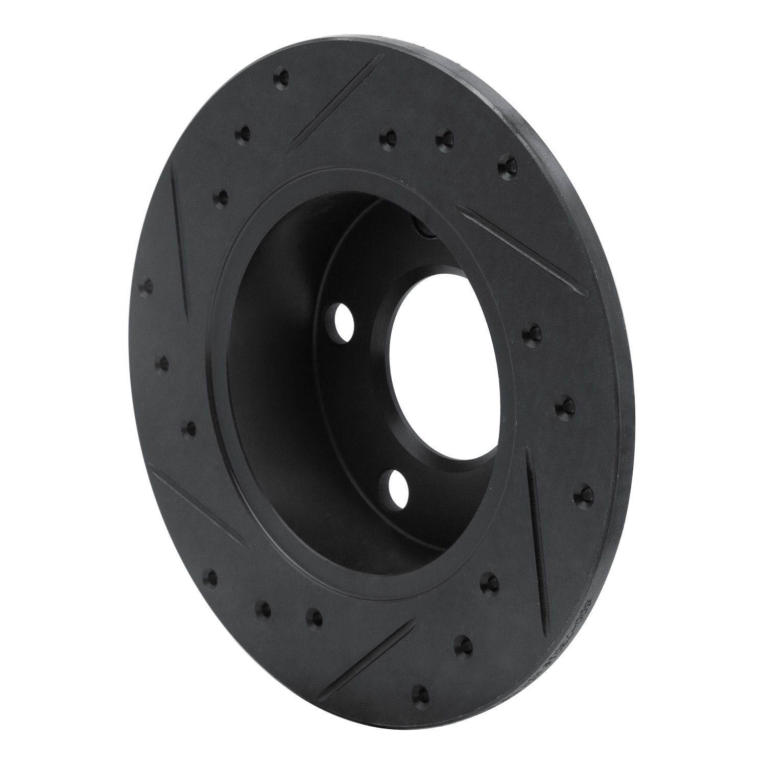 633-73018R Drilled/Slotted Brake Rotor [Black], 1998-2001 Audi/Volkswagen, Position: Rear Right