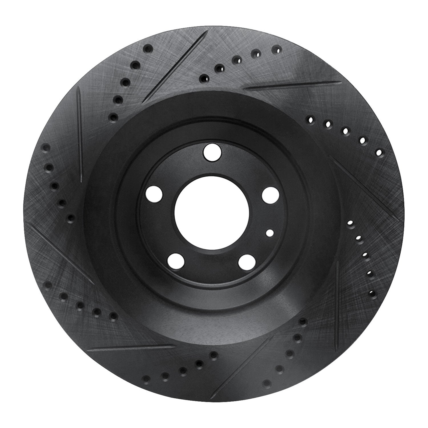 633-73039R Drilled/Slotted Brake Rotor [Black], 2005-2011 Audi/Volkswagen, Position: Rear Right