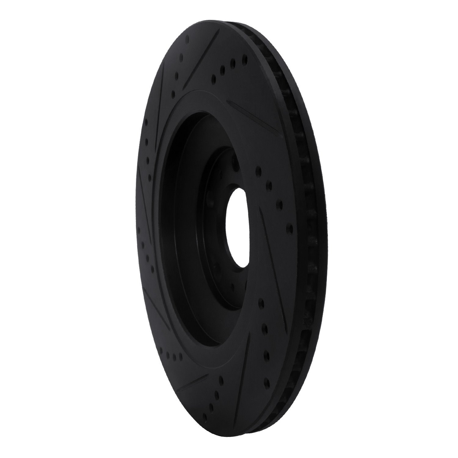 633-73046R Drilled/Slotted Brake Rotor [Black], 2004-2018 Multiple Makes/Models, Position: Rear Right
