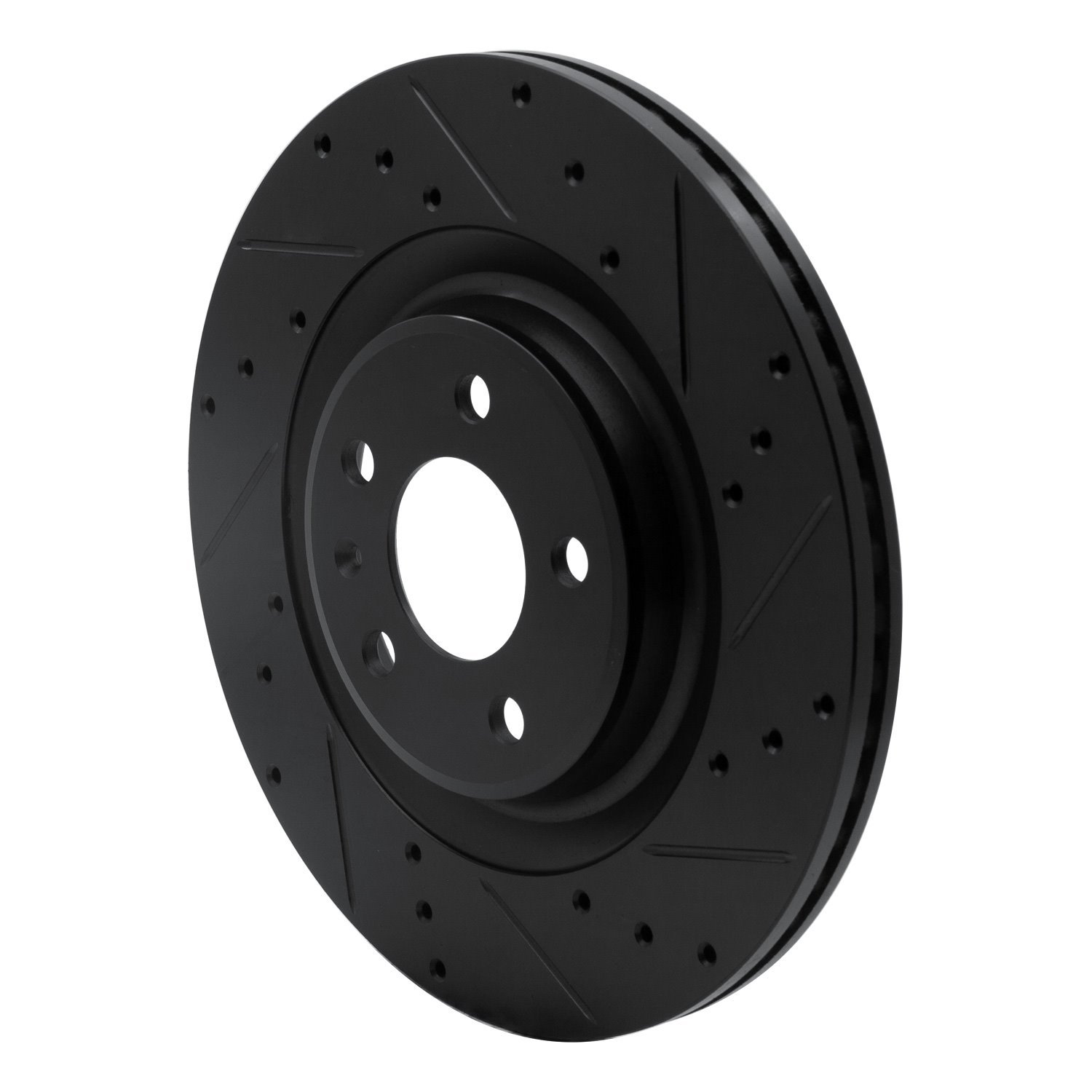 633-73066R Drilled/Slotted Brake Rotor [Black], Fits Select Multiple Makes/Models, Position: Rear Right