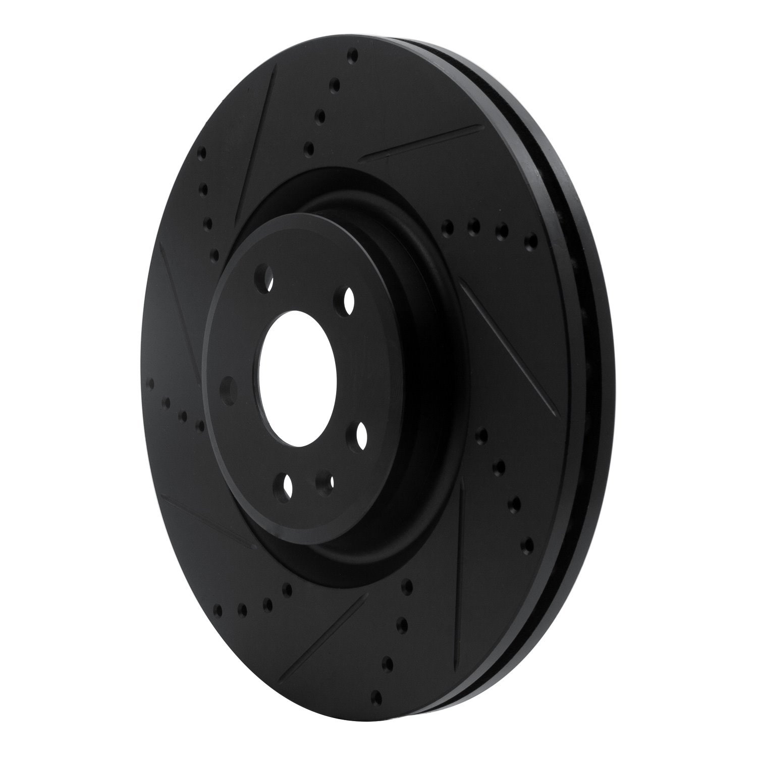 633-73067L Drilled/Slotted Brake Rotor [Black], 2012-2020 Multiple Makes/Models, Position: Front Left