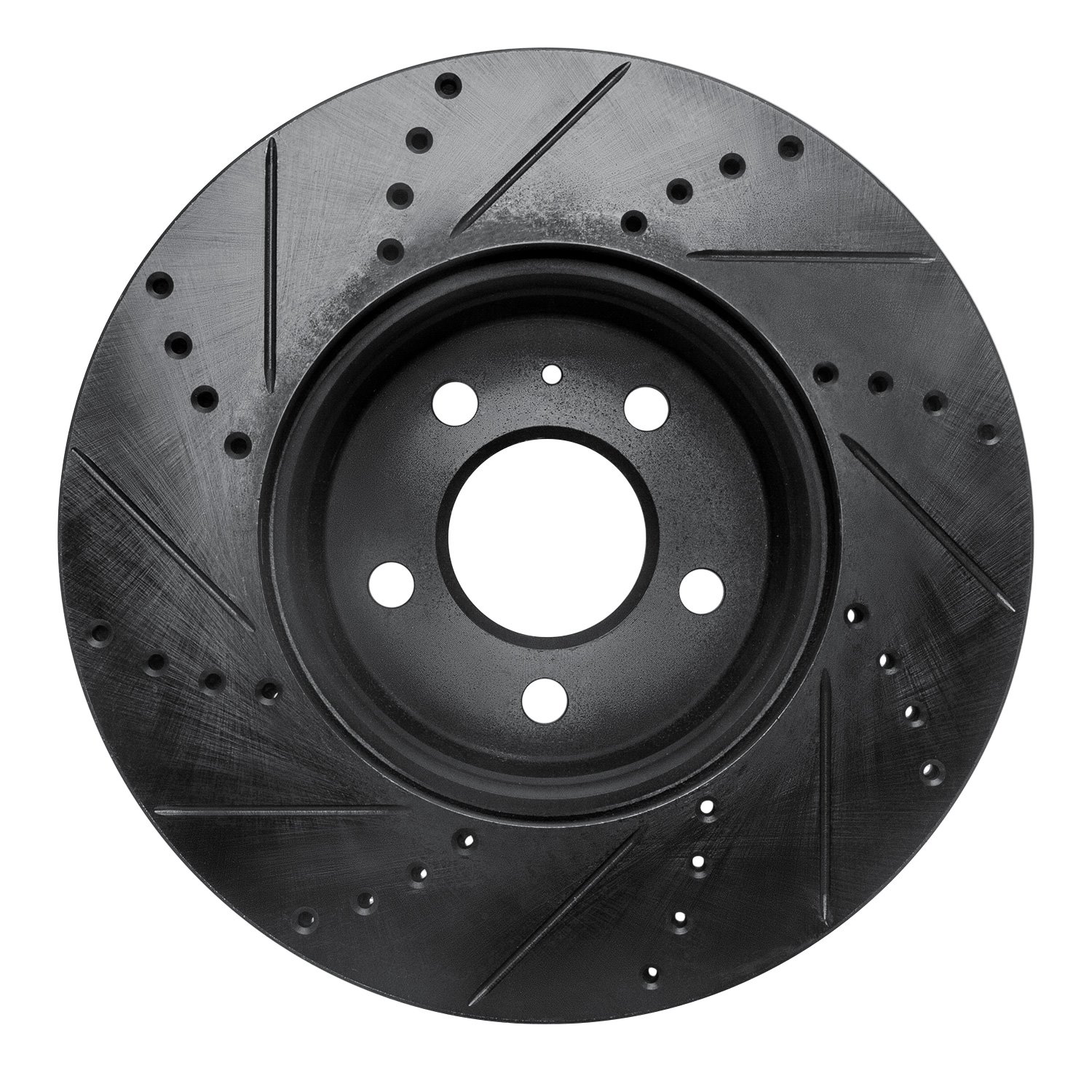 633-73086R Drilled/Slotted Brake Rotor [Black], Fits Select Audi/Volkswagen, Position: Front Right