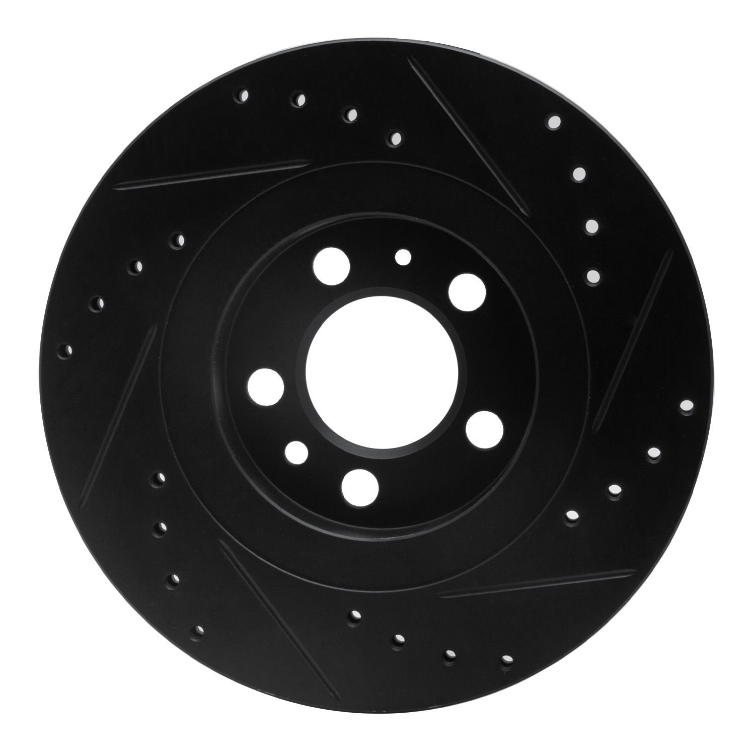 633-74016L Drilled/Slotted Brake Rotor [Black], 1998-2015 Audi/Volkswagen, Position: Front Left