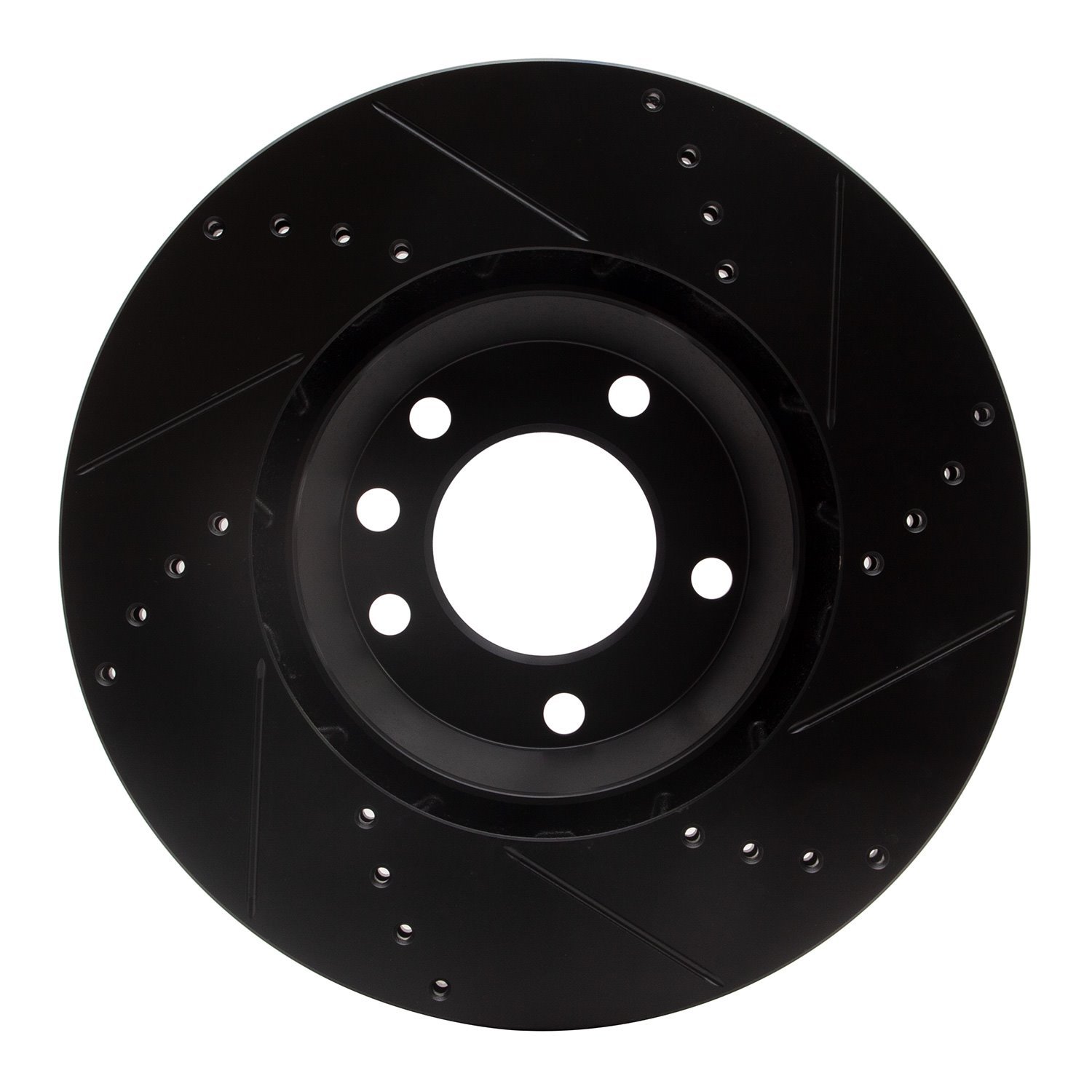 633-74052D Drilled/Slotted Brake Rotor [Black], 2003-2015 Multiple Makes/Models, Position: Right Front