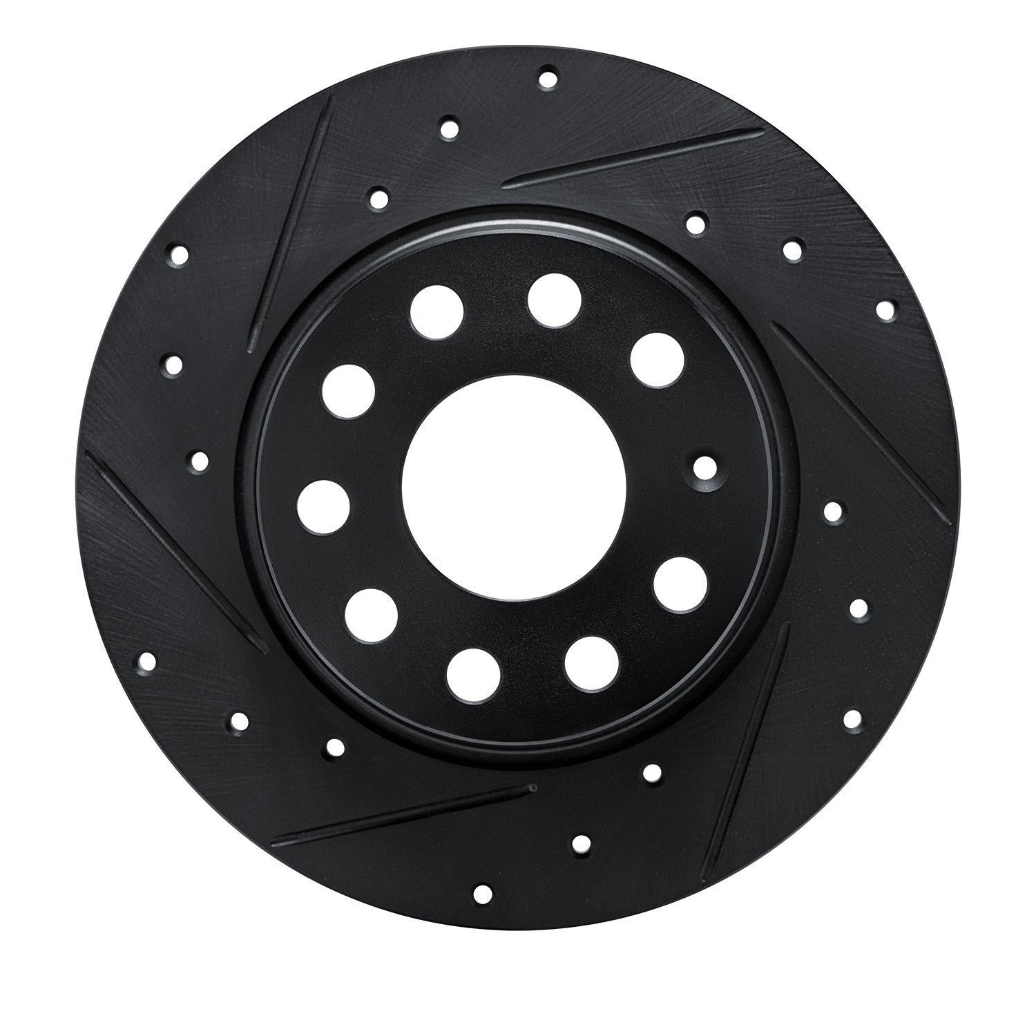 633-74059L Drilled/Slotted Brake Rotor [Black], Fits Select Audi/Volkswagen, Position: Rear Left