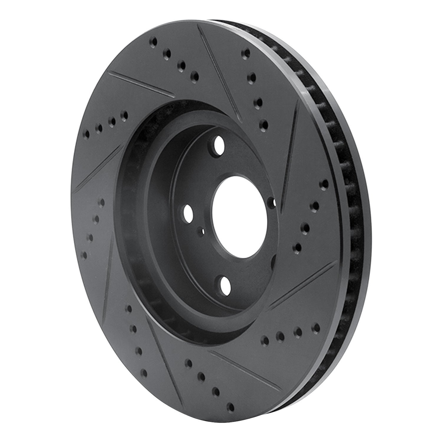 633-75013D Drilled/Slotted Brake Rotor [Black], 2006-2015 Lexus/Toyota/Scion, Position: Right Front
