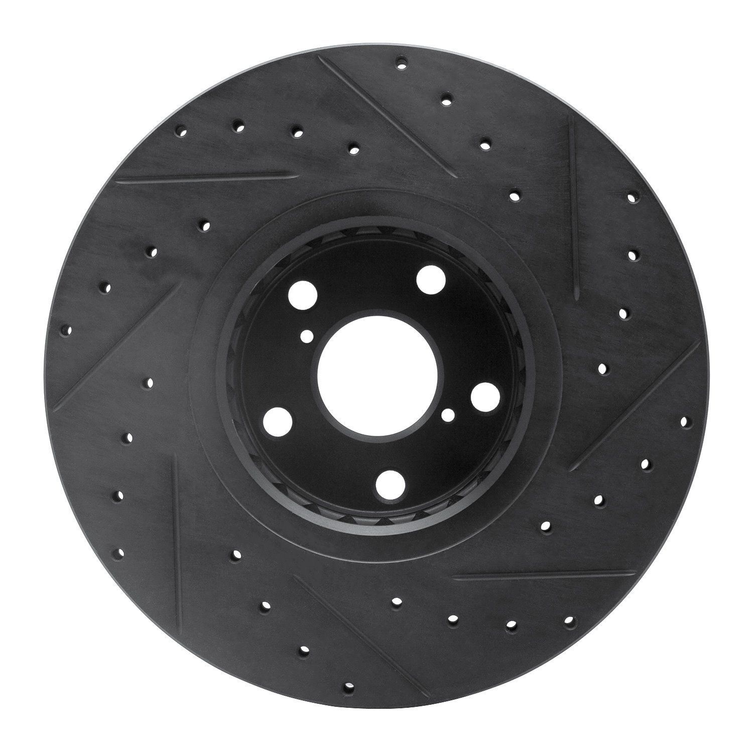 633-75023D Drilled/Slotted Brake Rotor [Black], 2007-2011 Lexus/Toyota/Scion, Position: Left Front