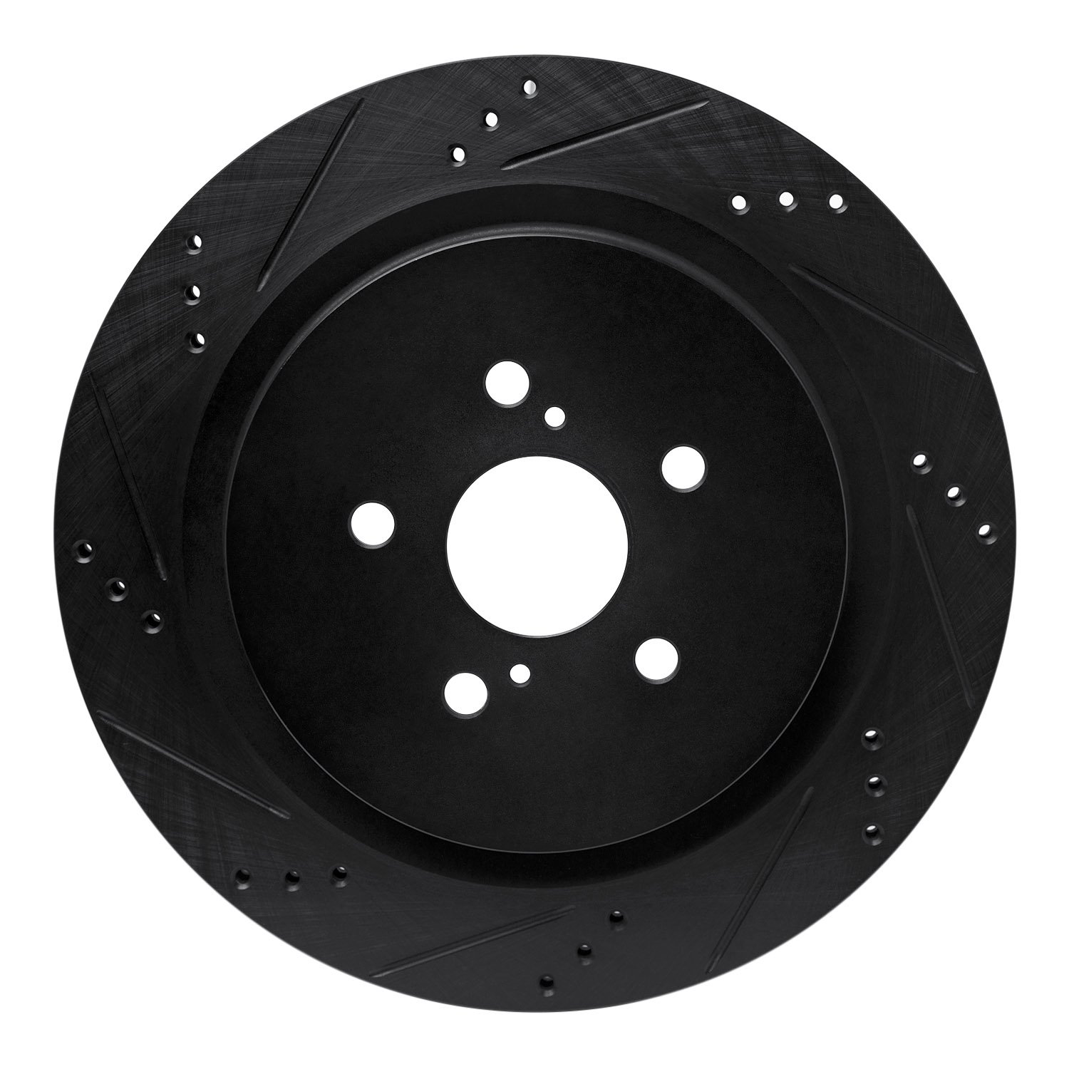 633-75042L Drilled/Slotted Brake Rotor [Black], Fits Select Lexus/Toyota/Scion, Position: Rear Left