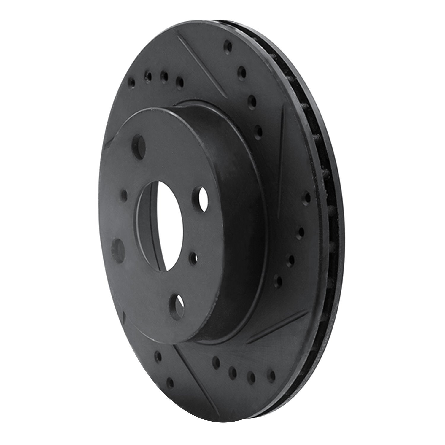 633-76021R Drilled/Slotted Brake Rotor [Black], 1985-1988 Multiple Makes/Models, Position: Front Right