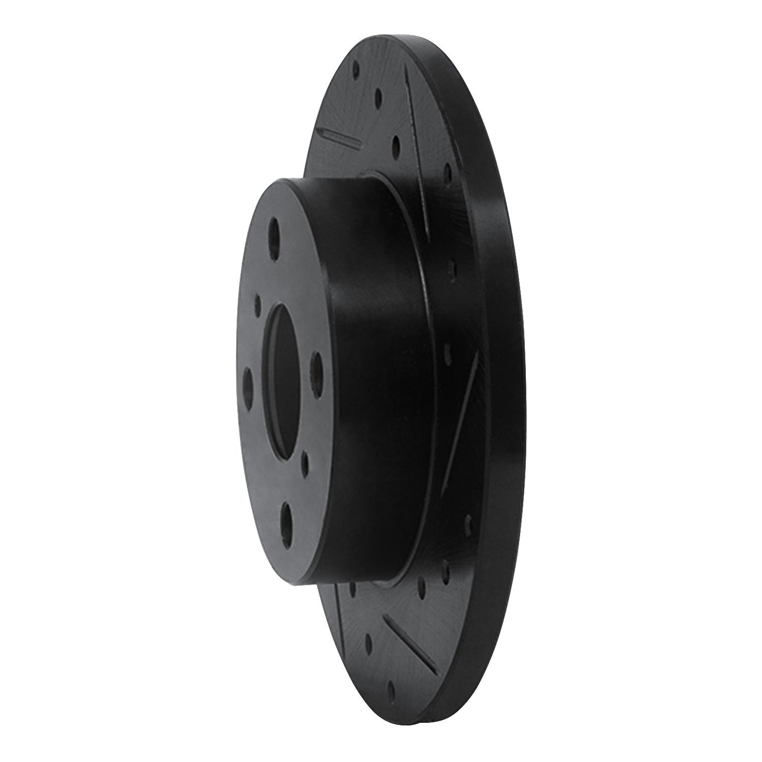 633-76022R Drilled/Slotted Brake Rotor [Black], 1984-1988 Multiple Makes/Models, Position: Front Right