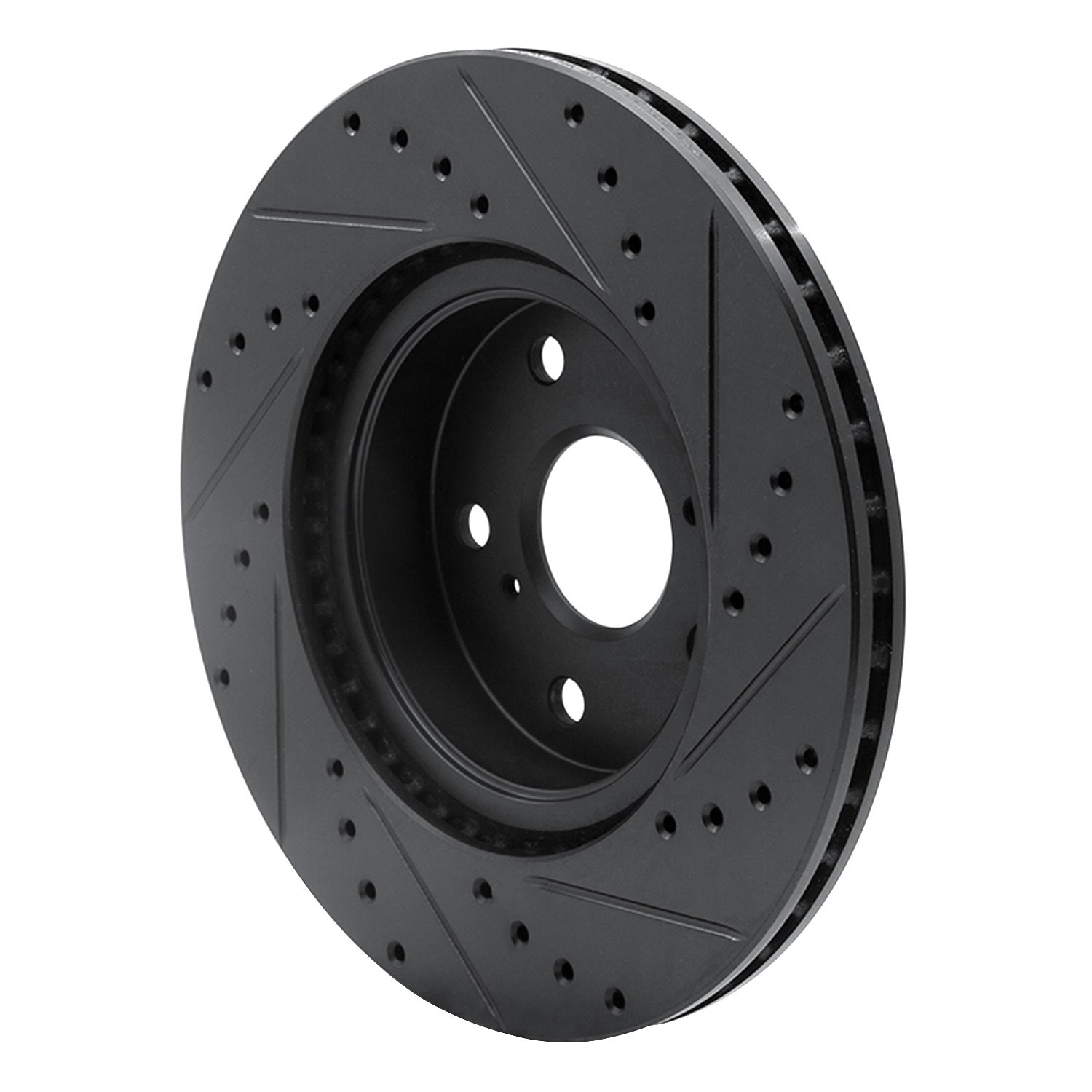 633-76028L Drilled/Slotted Brake Rotor [Black], 1986-1992 Lexus/Toyota/Scion, Position: Front Left