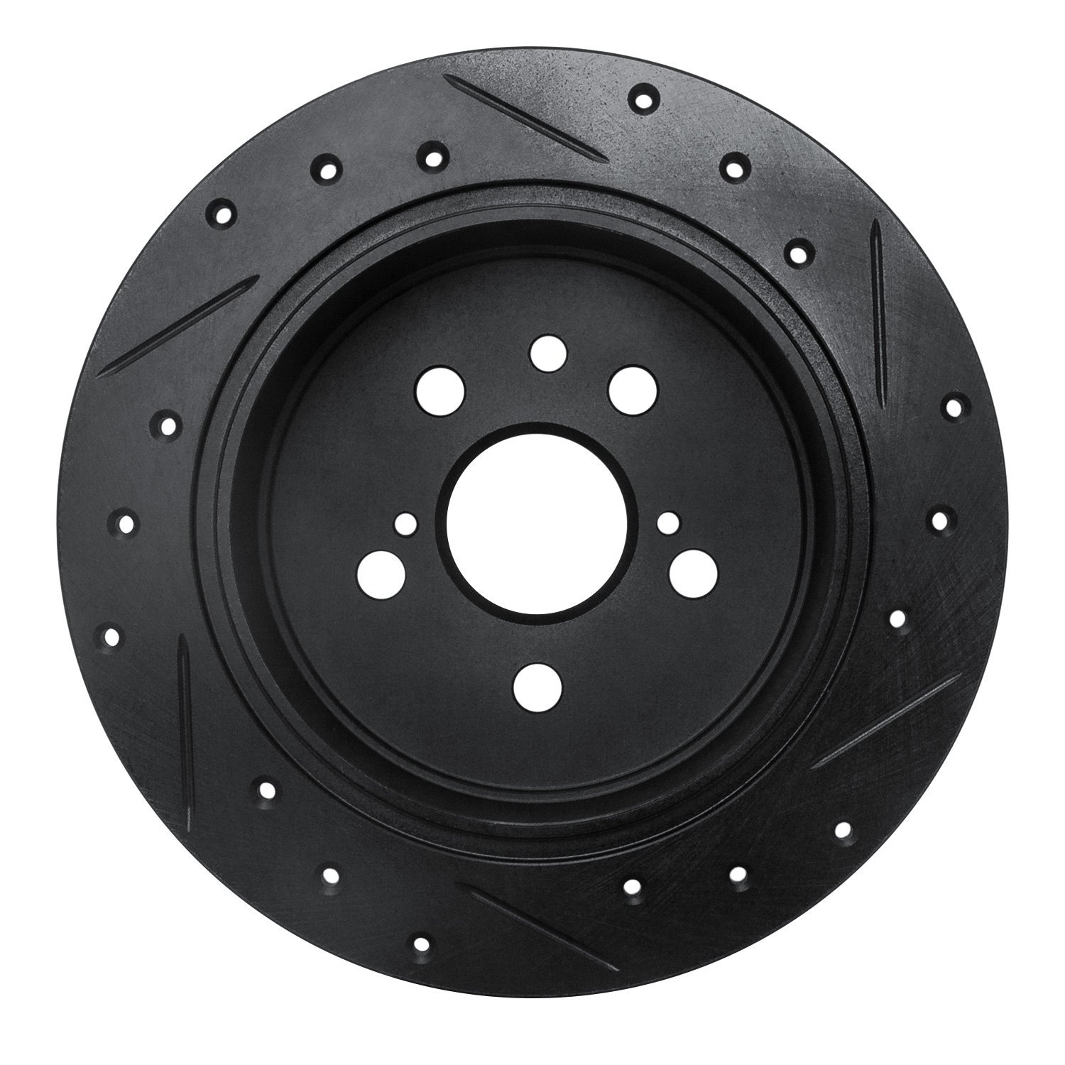 633-76060L Drilled/Slotted Brake Rotor [Black], 1994-1995 Lexus/Toyota/Scion, Position: Rear Left