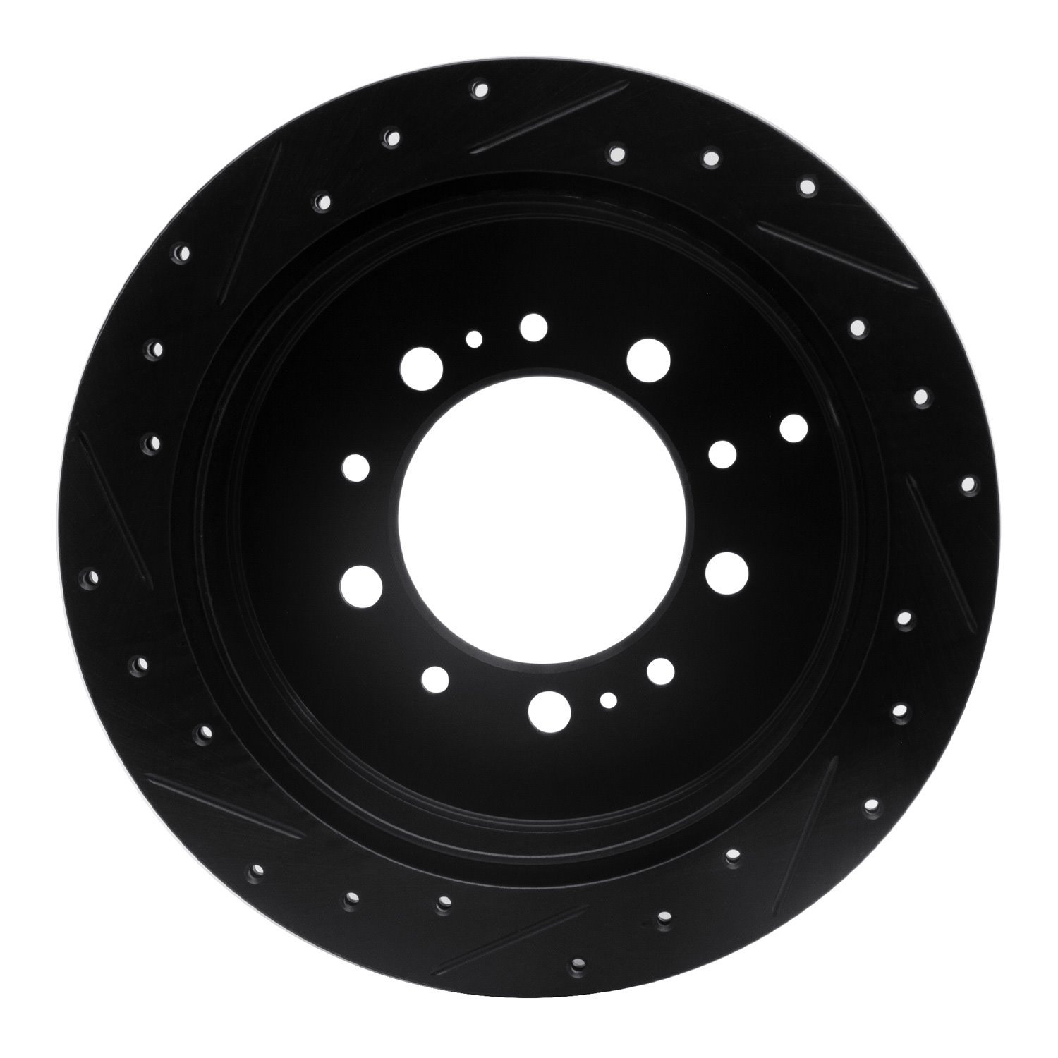 633-76137R Drilled/Slotted Brake Rotor [Black], Fits Select Lexus/Toyota/Scion, Position: Rear Right