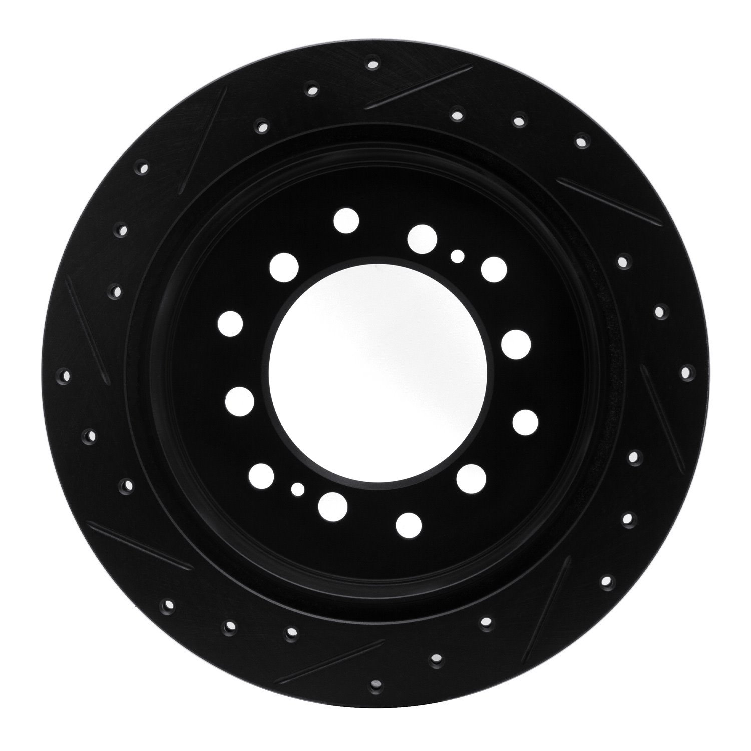 633-76143R Drilled/Slotted Brake Rotor [Black], Fits Select Lexus/Toyota/Scion, Position: Rear Right