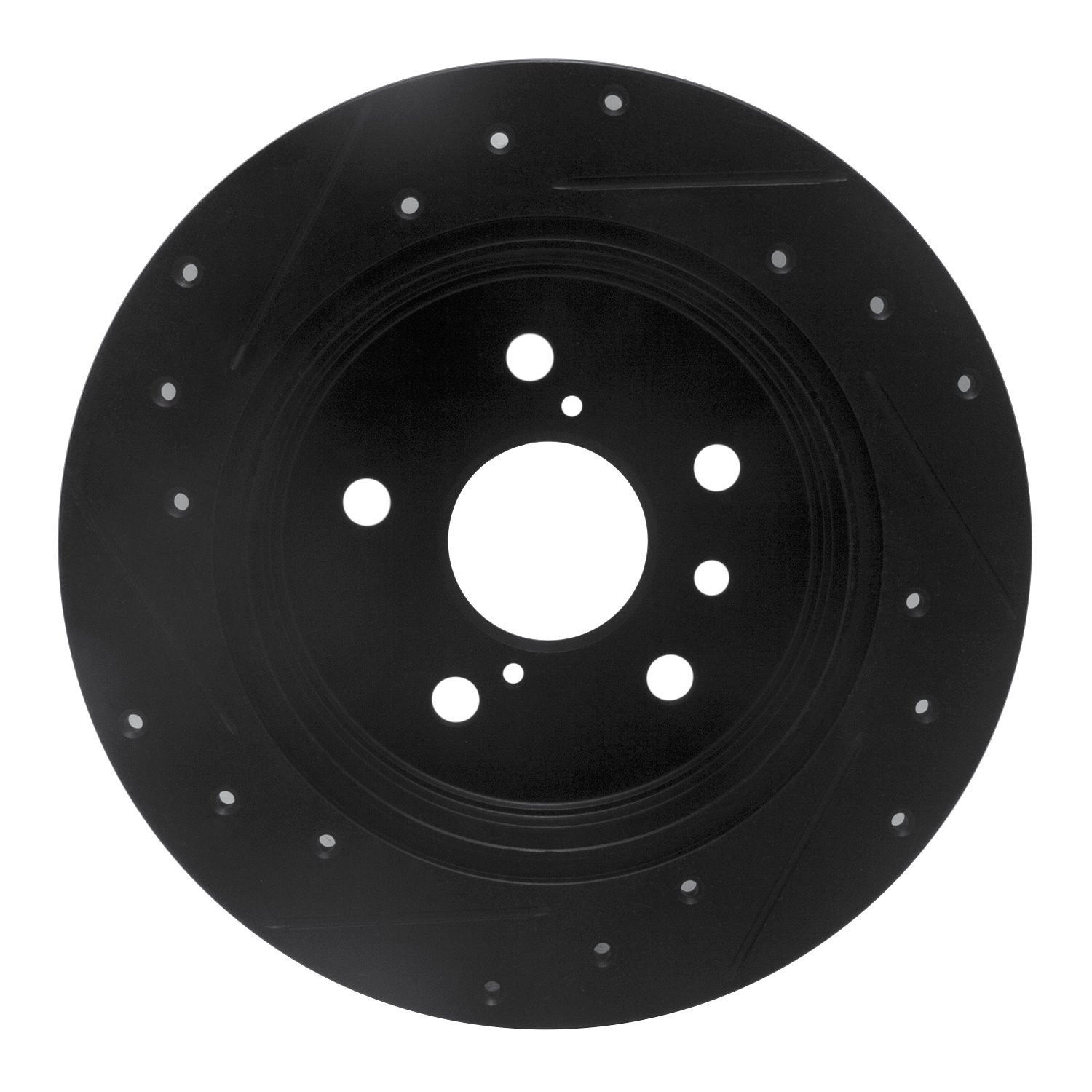 633-76152R Drilled/Slotted Brake Rotor [Black], Fits Select Lexus/Toyota/Scion, Position: Rear Right
