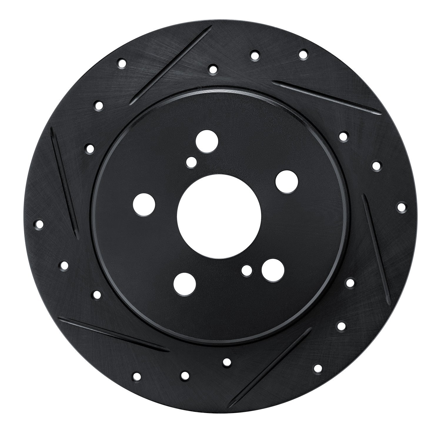 633-76156L Drilled/Slotted Brake Rotor [Black], Fits Select Lexus/Toyota/Scion, Position: Rear Left