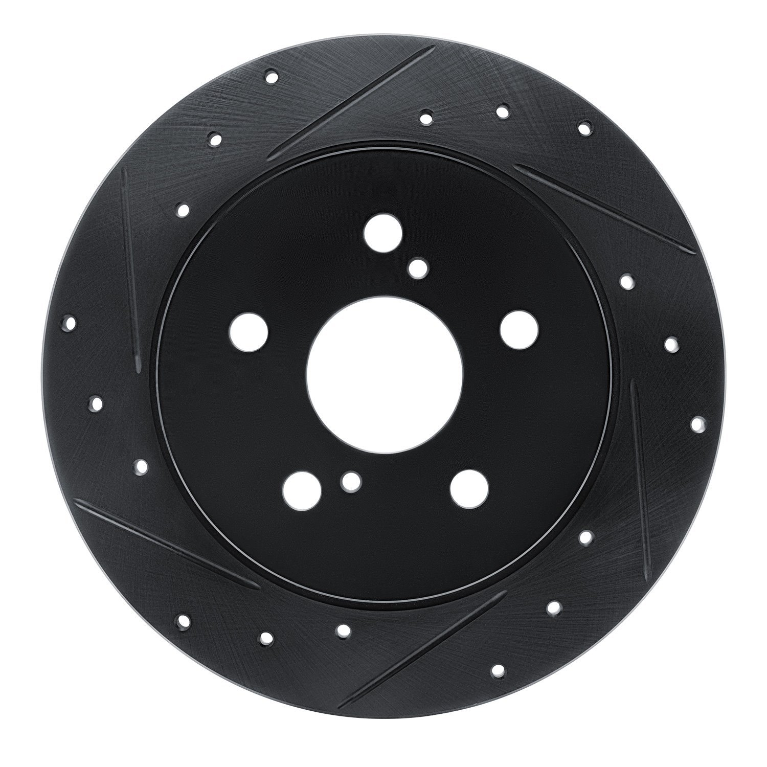 633-76157L Drilled/Slotted Brake Rotor [Black], Fits Select Lexus/Toyota/Scion, Position: Rear Left