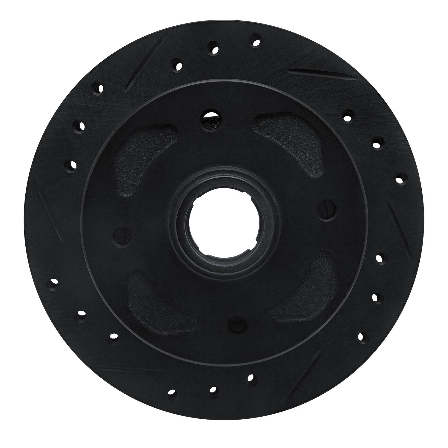 633-80001L Drilled/Slotted Brake Rotor [Black], 1979-1983 Ford/Lincoln/Mercury/Mazda, Position: Front Left