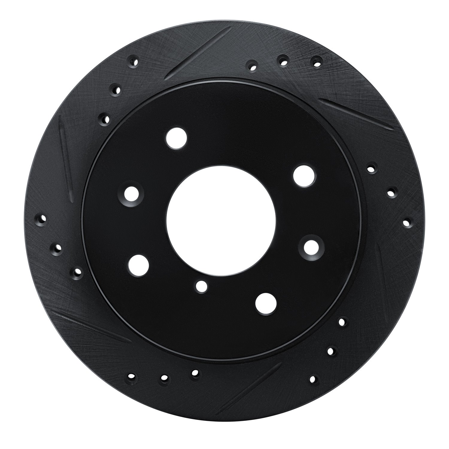 633-80008L Drilled/Slotted Brake Rotor [Black], 1984-1985 Ford/Lincoln/Mercury/Mazda, Position: Rear Left