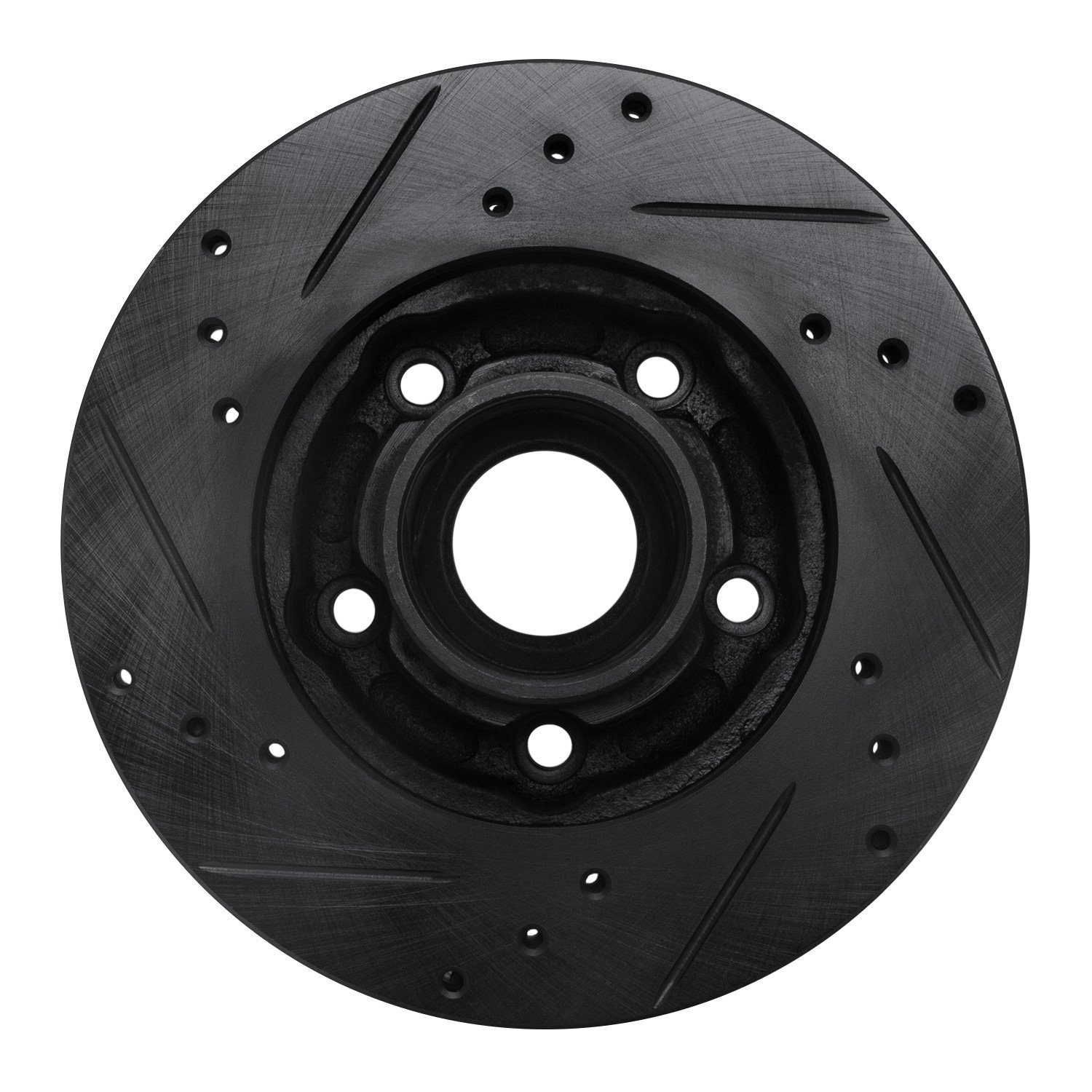 633-80019R Drilled/Slotted Brake Rotor [Black], 1988-1991 Ford/Lincoln/Mercury/Mazda, Position: Front Right