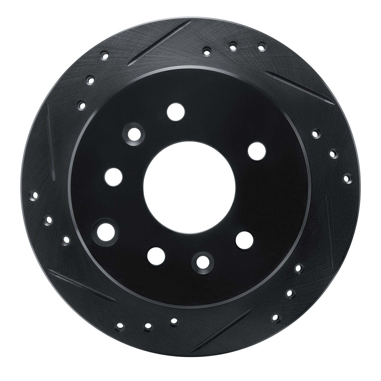 633-80026L Drilled/Slotted Brake Rotor [Black], 1990-1991 Ford/Lincoln/Mercury/Mazda, Position: Rear Left