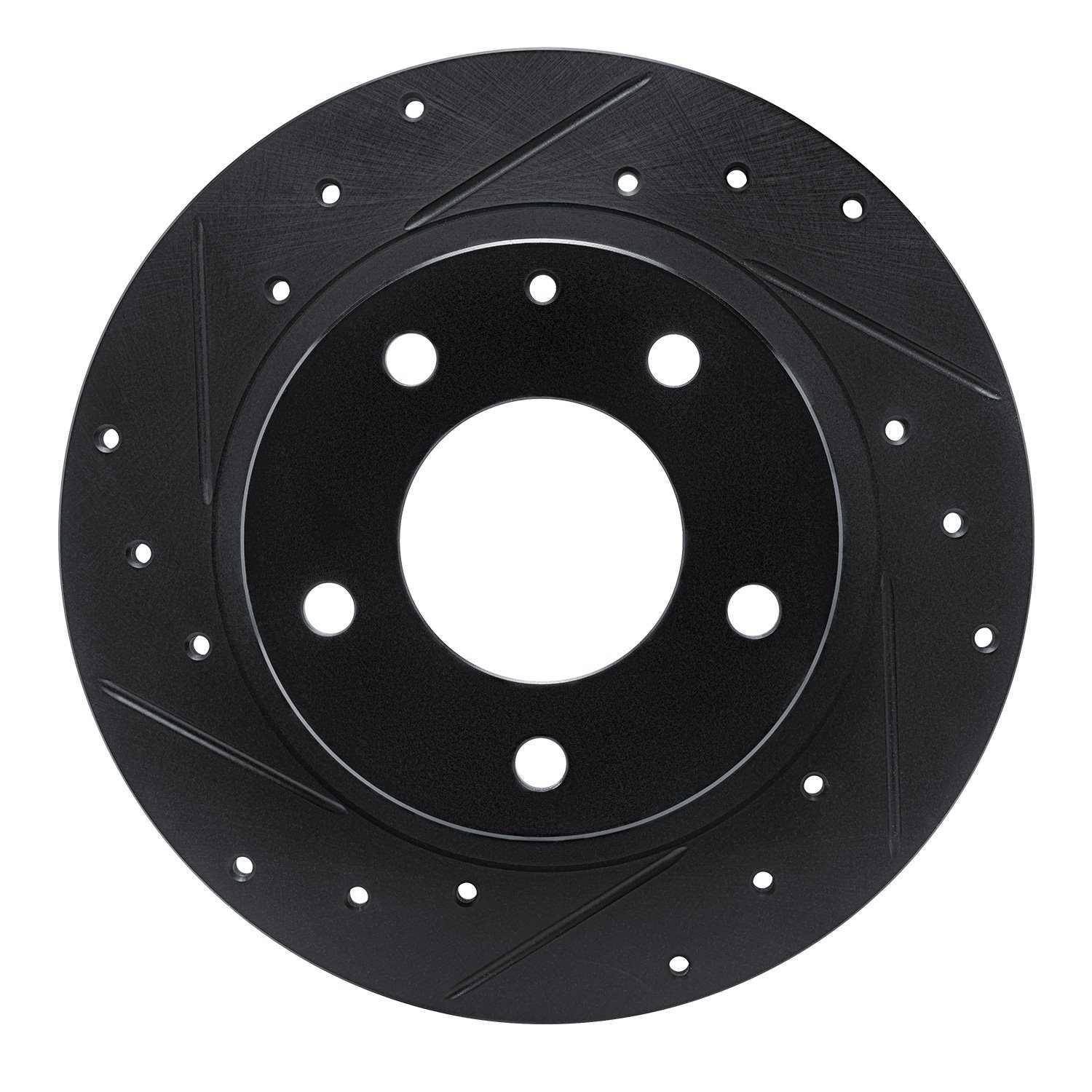 633-80029L Drilled/Slotted Brake Rotor [Black], 1993-2003 Ford/Lincoln/Mercury/Mazda, Position: Rear Left