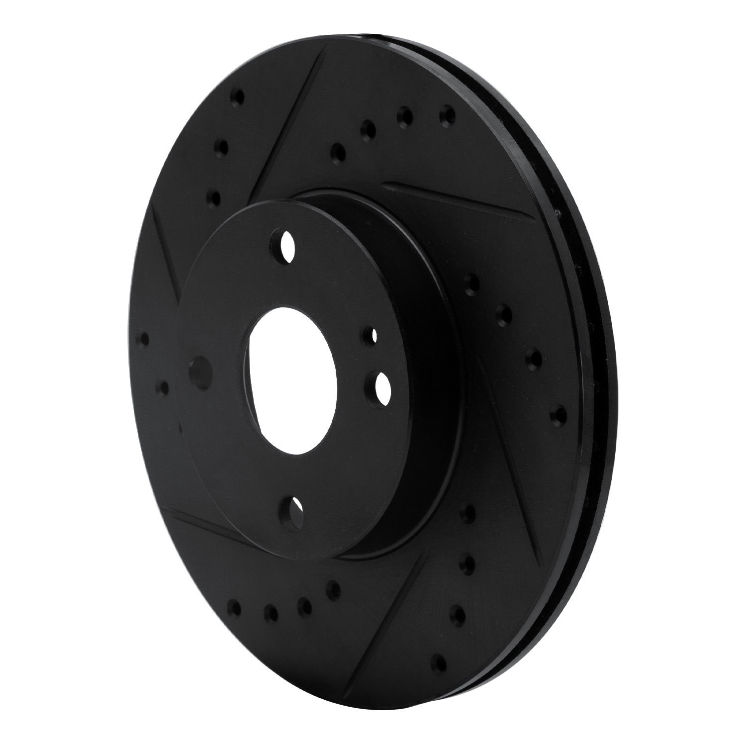 633-80030L Drilled/Slotted Brake Rotor [Black], 1994-2002 Ford/Lincoln/Mercury/Mazda, Position: Front Left
