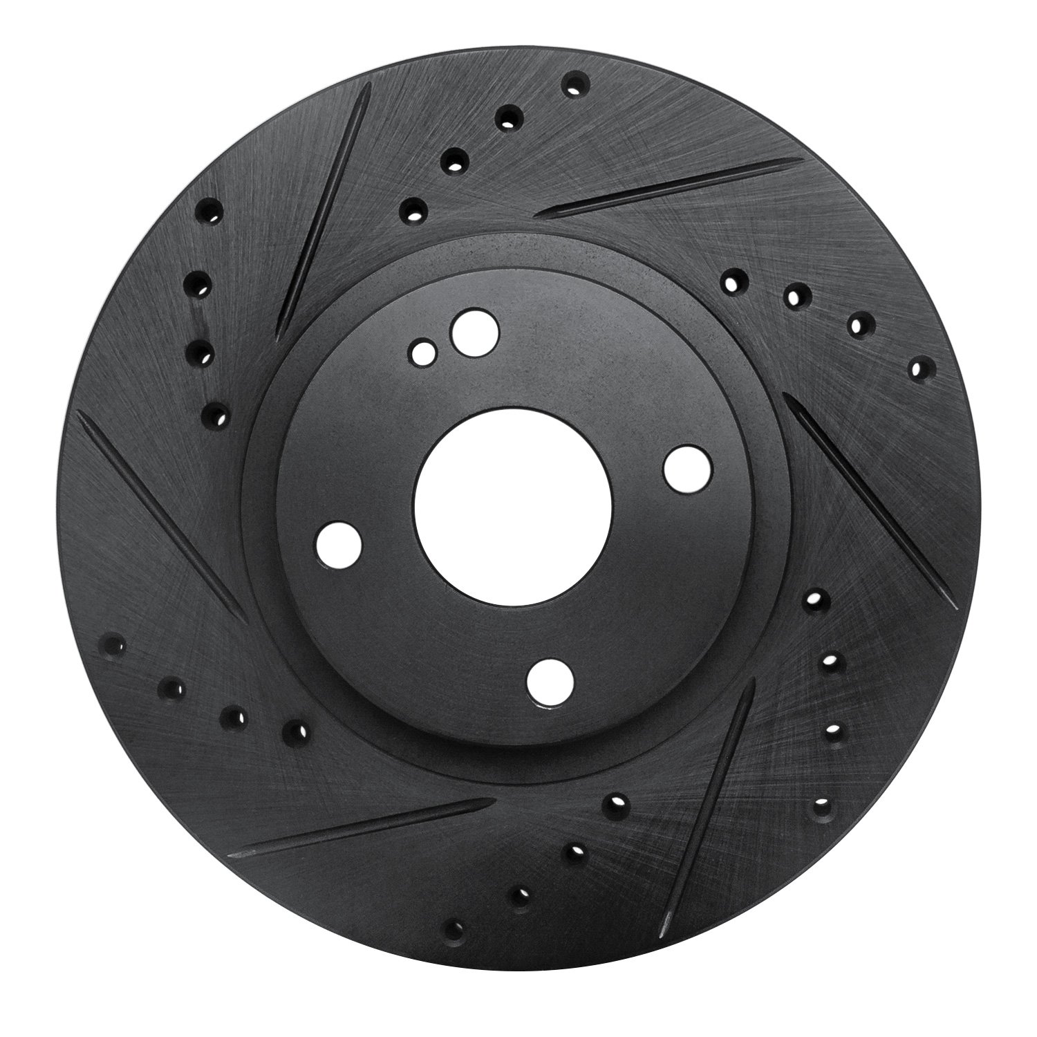 633-80036L Drilled/Slotted Brake Rotor [Black], 2001-2005 Ford/Lincoln/Mercury/Mazda, Position: Front Left