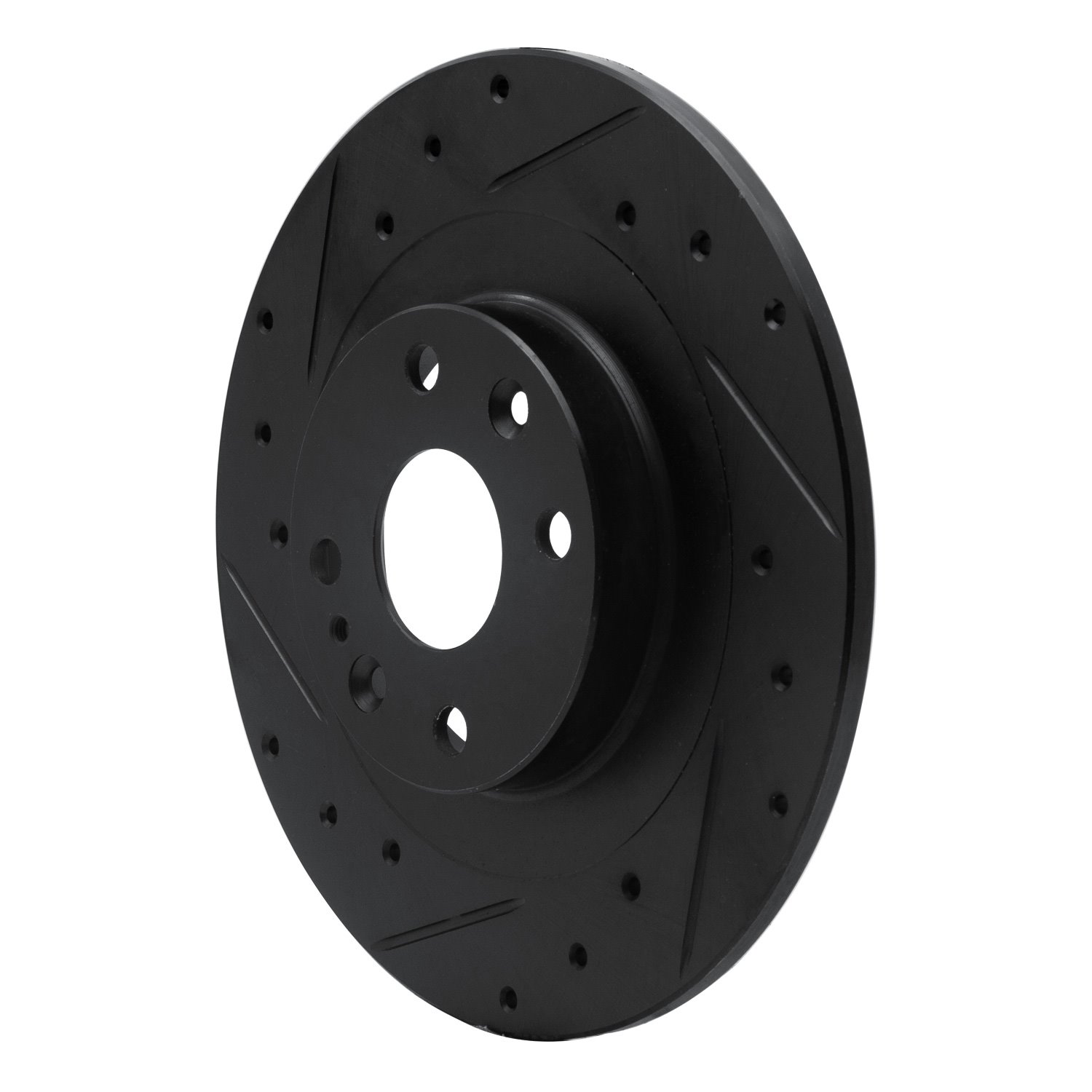 633-80037L Drilled/Slotted Brake Rotor [Black], 2001-2005 Ford/Lincoln/Mercury/Mazda, Position: Rear Left
