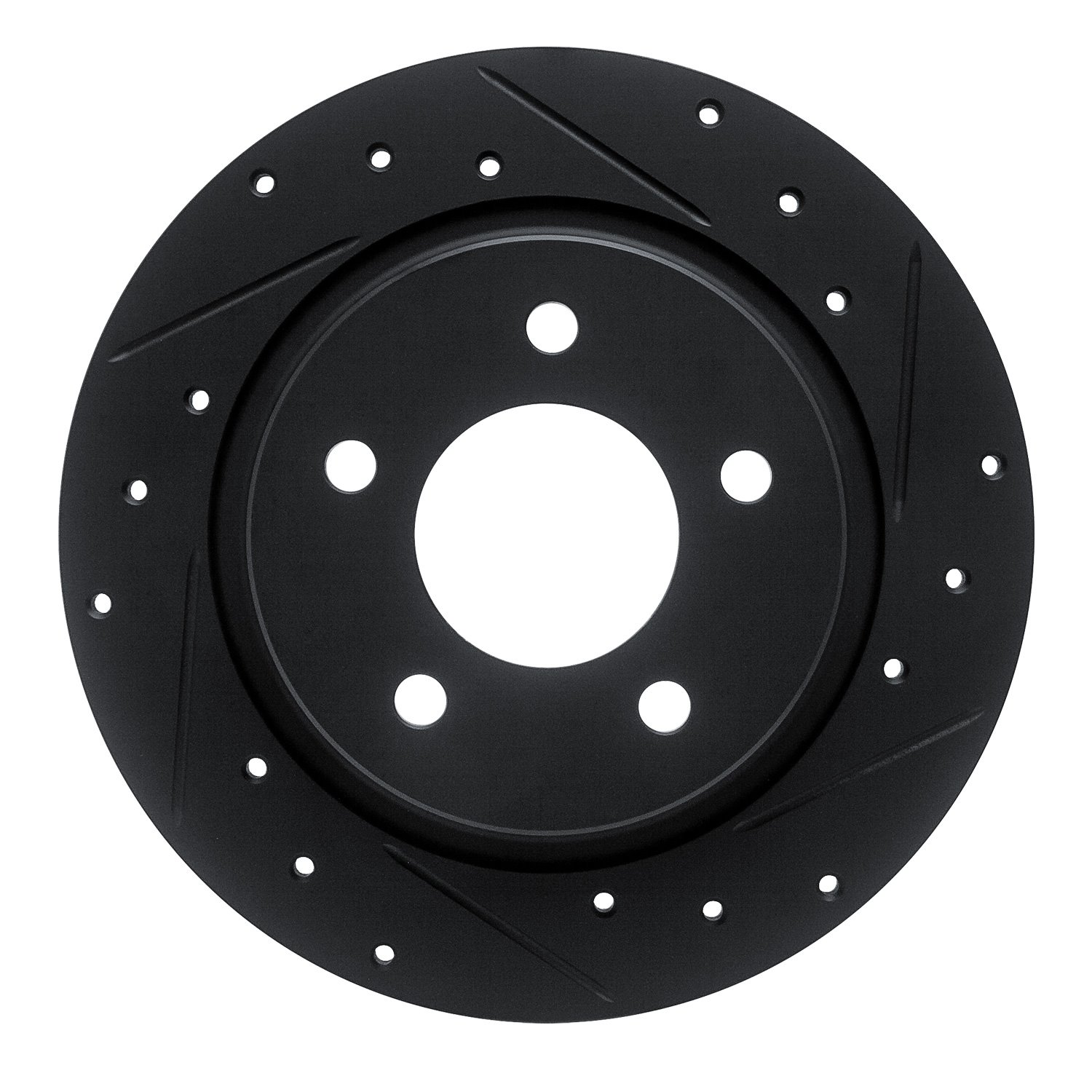 633-80040R Drilled/Slotted Brake Rotor [Black], 2004-2013 Ford/Lincoln/Mercury/Mazda, Position: Rear Right