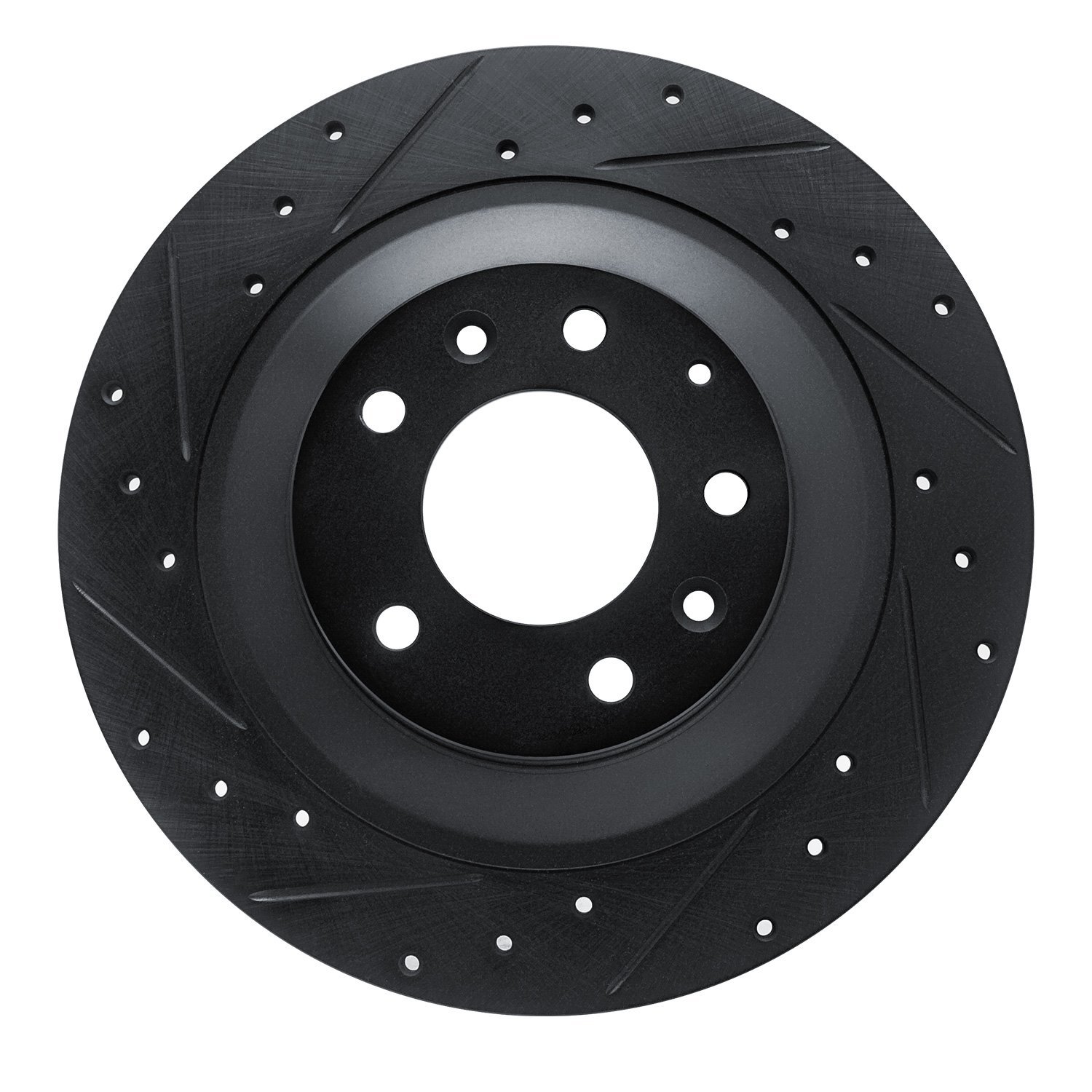 633-80046L Drilled/Slotted Brake Rotor [Black], 2006-2007 Ford/Lincoln/Mercury/Mazda, Position: Rear Left