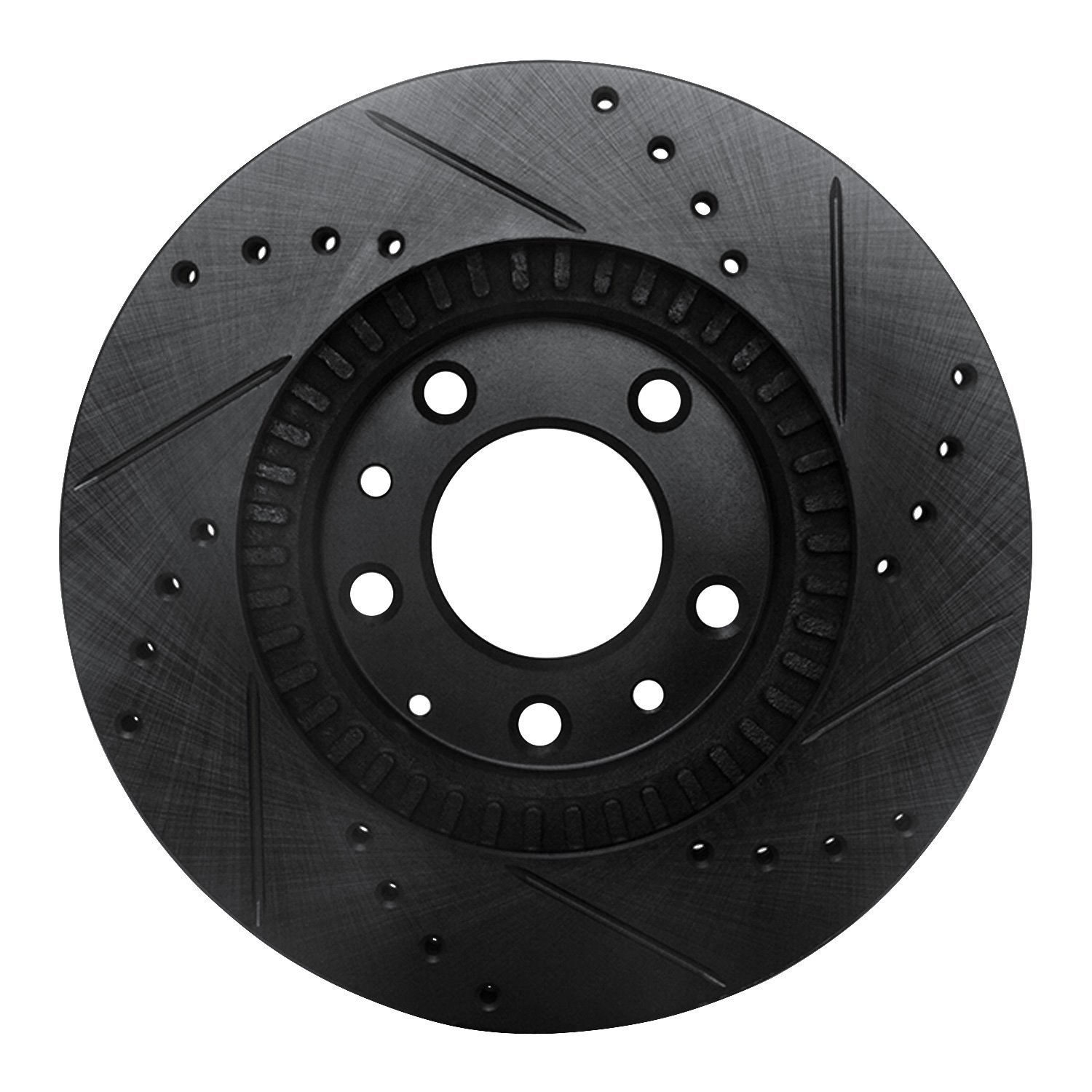 633-80047L Drilled/Slotted Brake Rotor [Black], 2006-2015 Ford/Lincoln/Mercury/Mazda, Position: Front Left