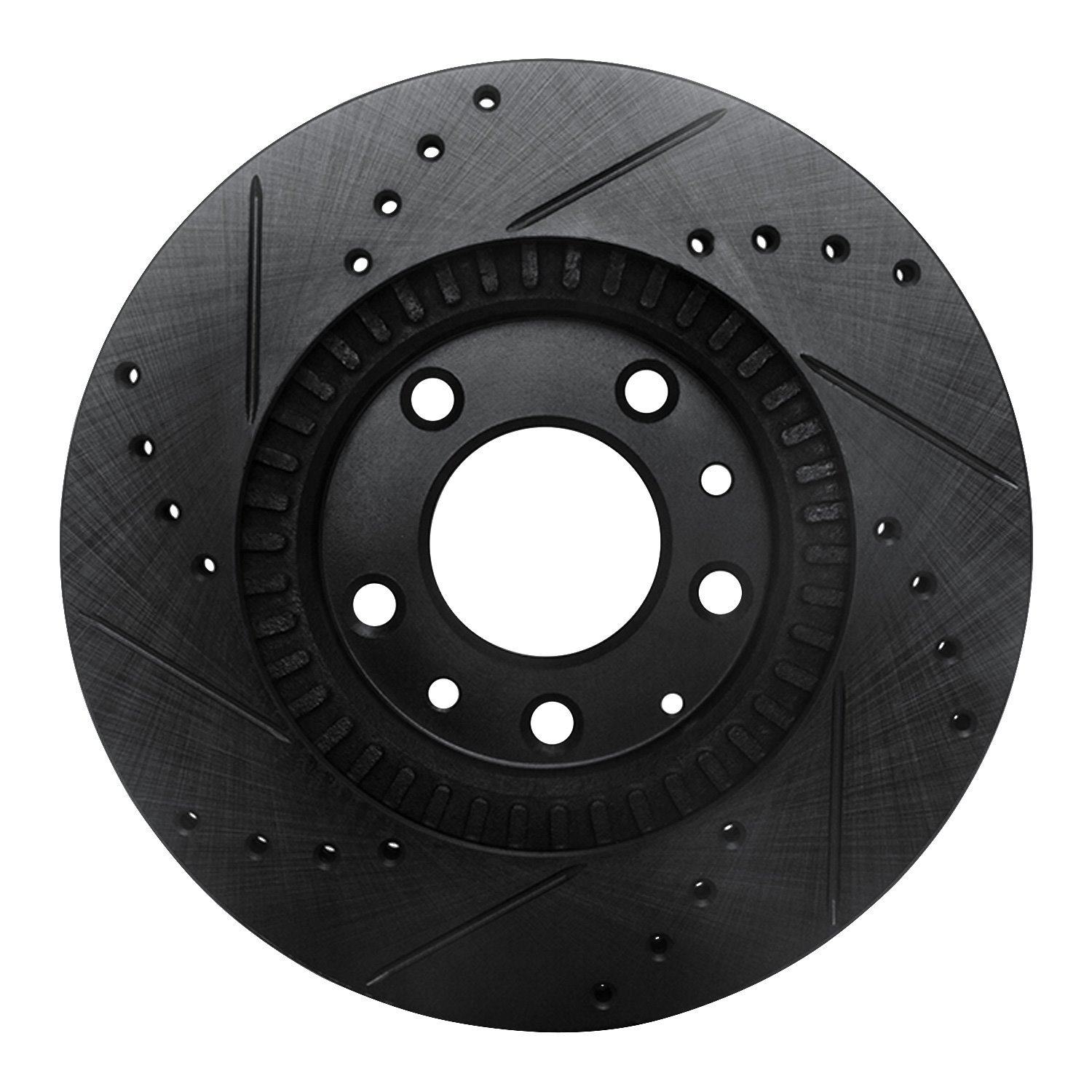 633-80047R Drilled/Slotted Brake Rotor [Black], 2006-2015 Ford/Lincoln/Mercury/Mazda, Position: Front Right