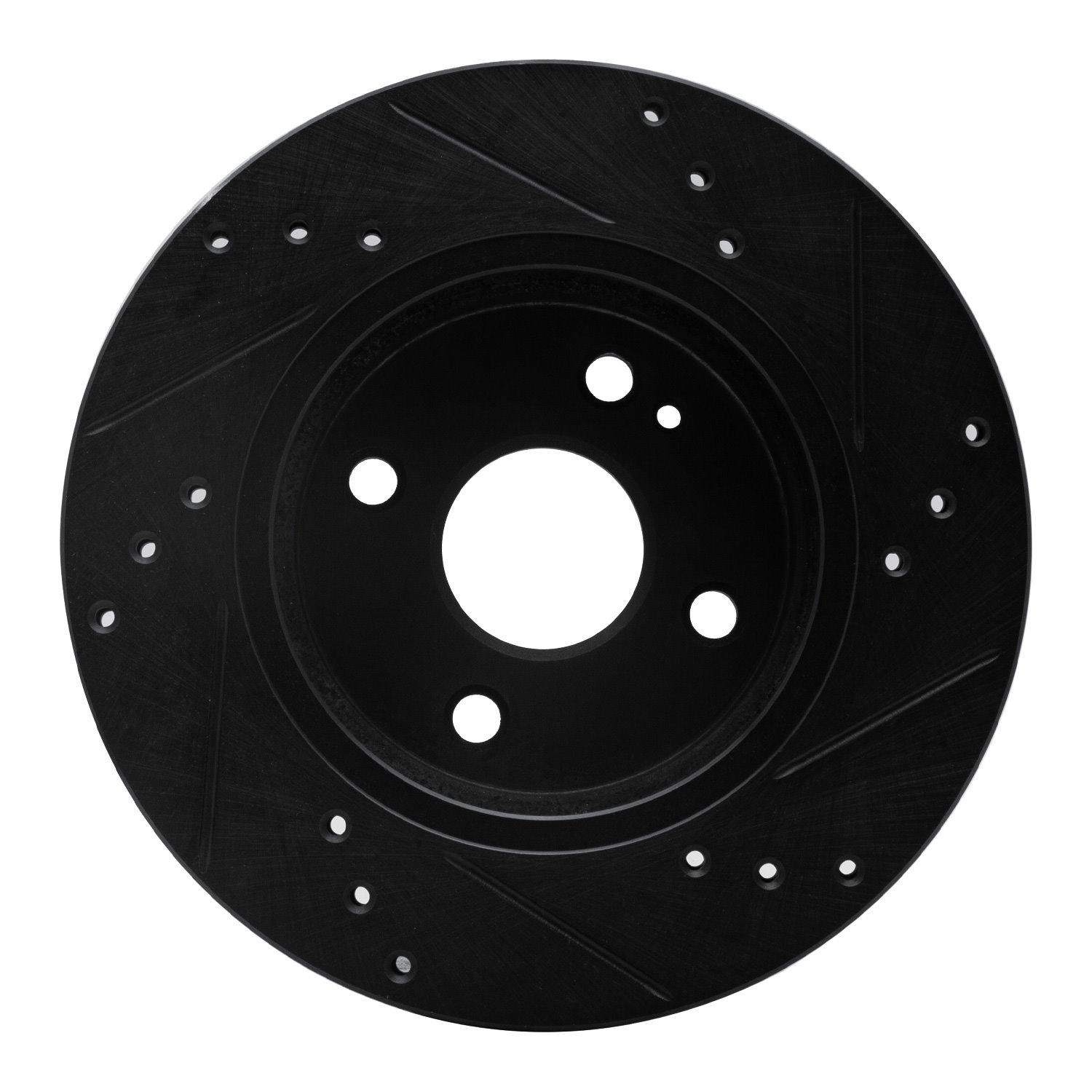 633-80050L Drilled/Slotted Brake Rotor [Black], 2011-2015 Ford/Lincoln/Mercury/Mazda, Position: Front Left