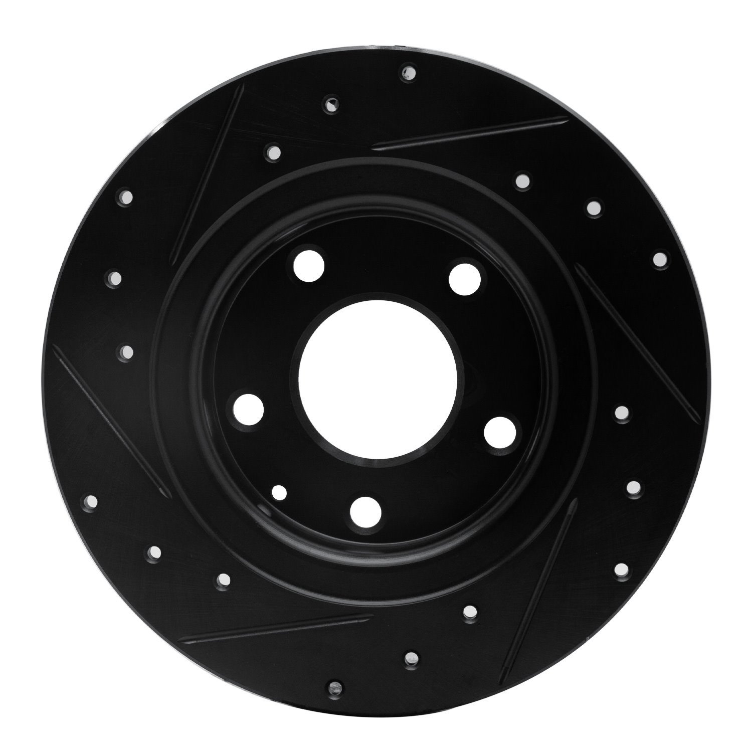 633-80051R Drilled/Slotted Brake Rotor [Black], 2014-2021 Ford/Lincoln/Mercury/Mazda, Position: Rear Right