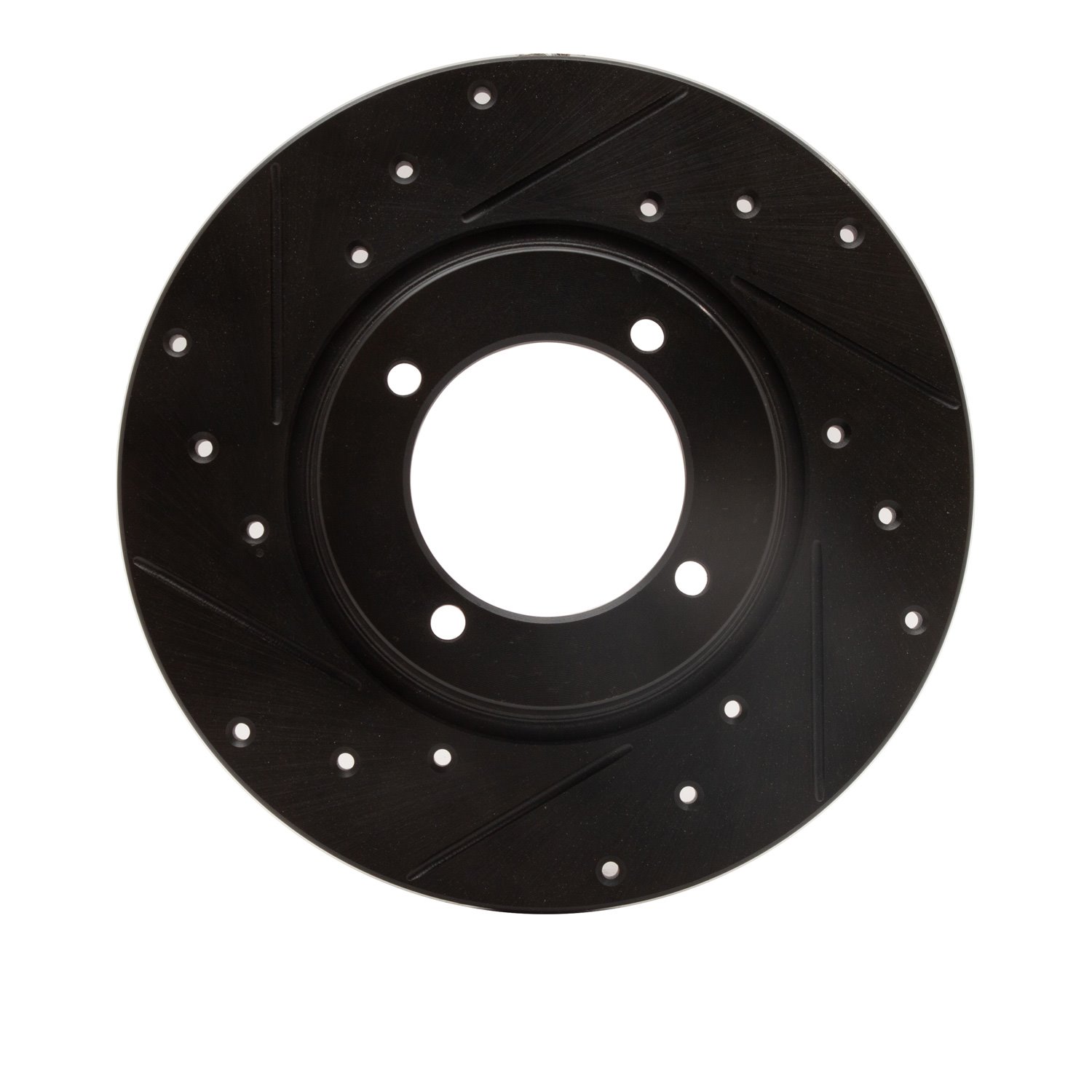 633-80054L Drilled/Slotted Brake Rotor [Black], 1974-1984 Ford/Lincoln/Mercury/Mazda, Position: Front Left