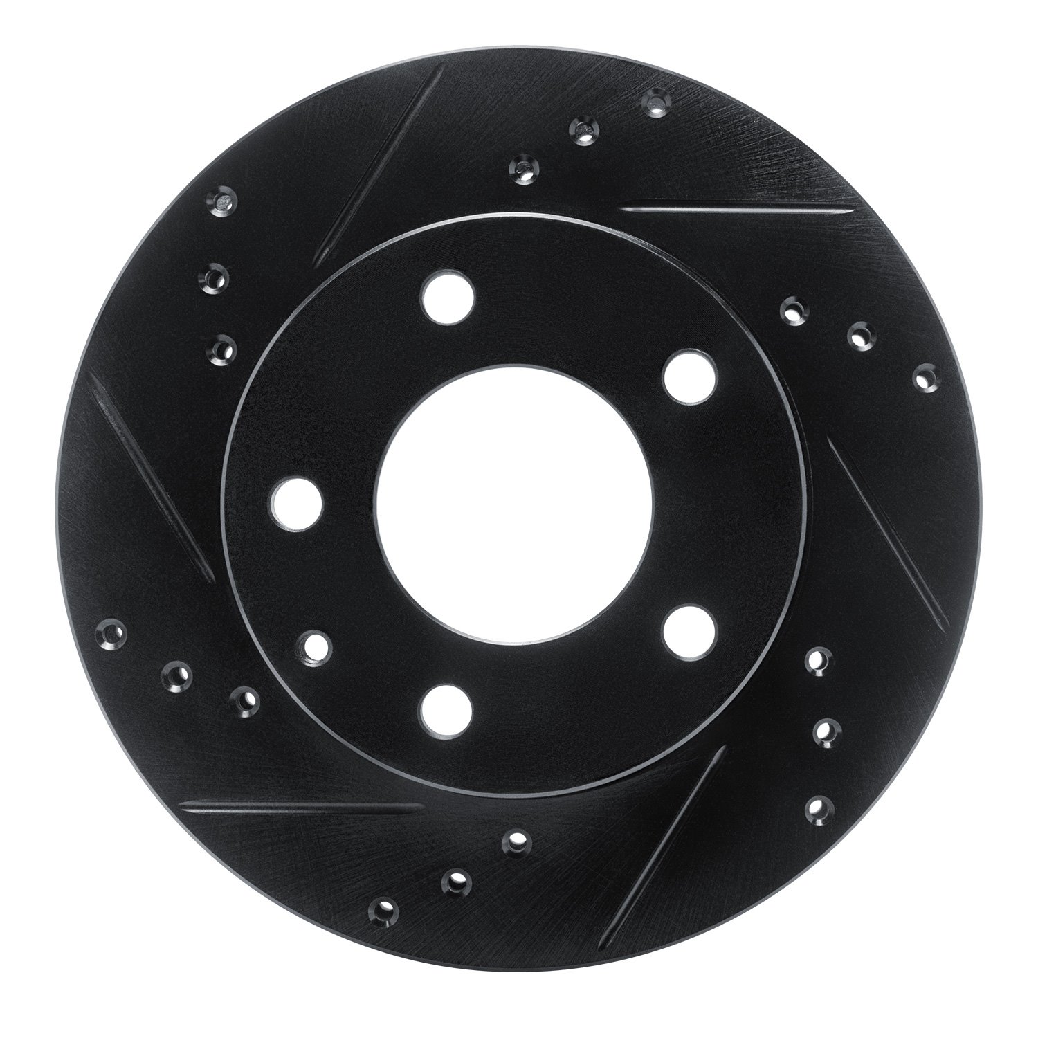 633-80059L Drilled/Slotted Brake Rotor [Black], 1992-1993 Ford/Lincoln/Mercury/Mazda, Position: Front Left